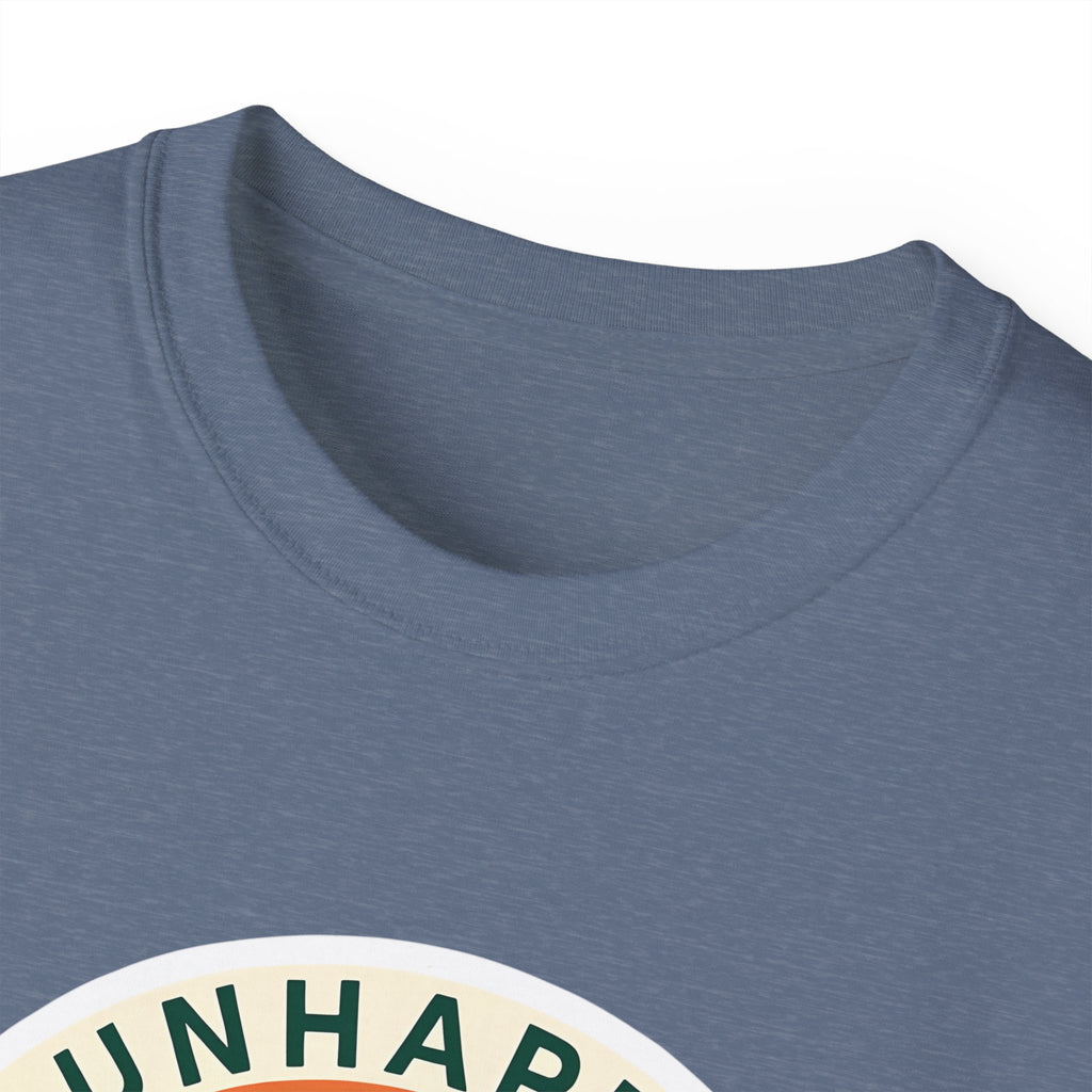 Unisex Tee for Campers: Unhappy Wanderer Adventure Gift Shirt, Hiking Outdoor Camping Apparel, Outdoorsy Nature Lover Top, Wanderlust Tee,