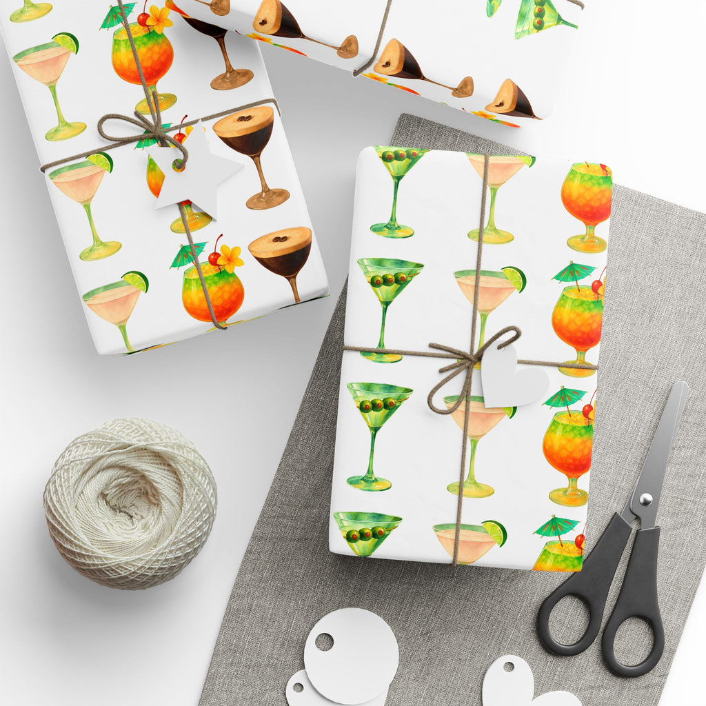 Gift Wrap unique, cocktails, espresso, martini, dirty, martini, cosmopolitan, mai tai.
