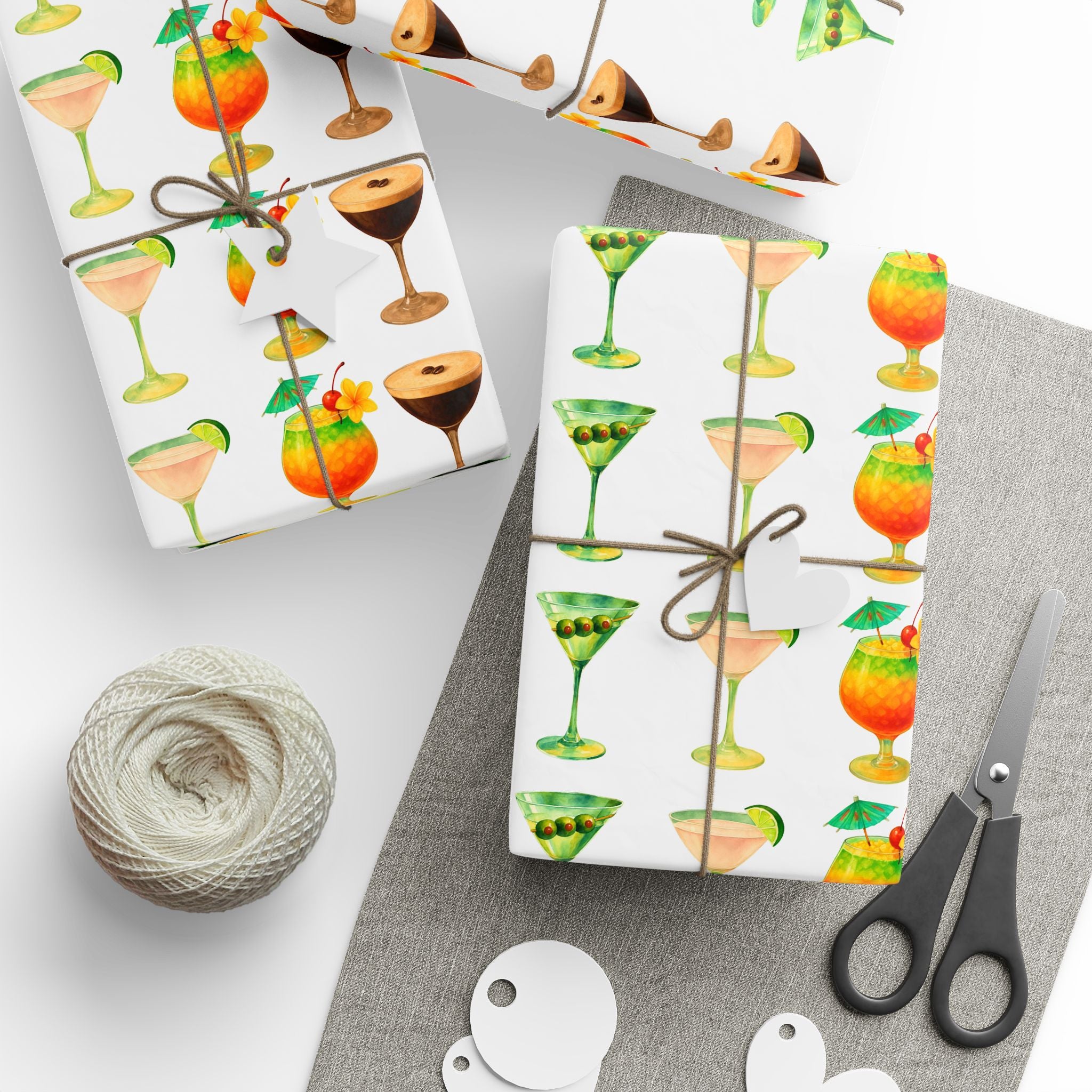 Gift Wrap unique, cocktails, espresso, martini, dirty, martini, cosmopolitan, mai tai.