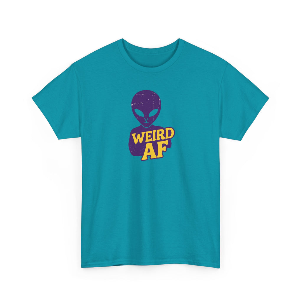 Weird AF Alien Tee, Unisex Graphic T-Shirt, Fun Casual Wear, Gift for Sci-Fi Lovers, Quirky Humor Apparel