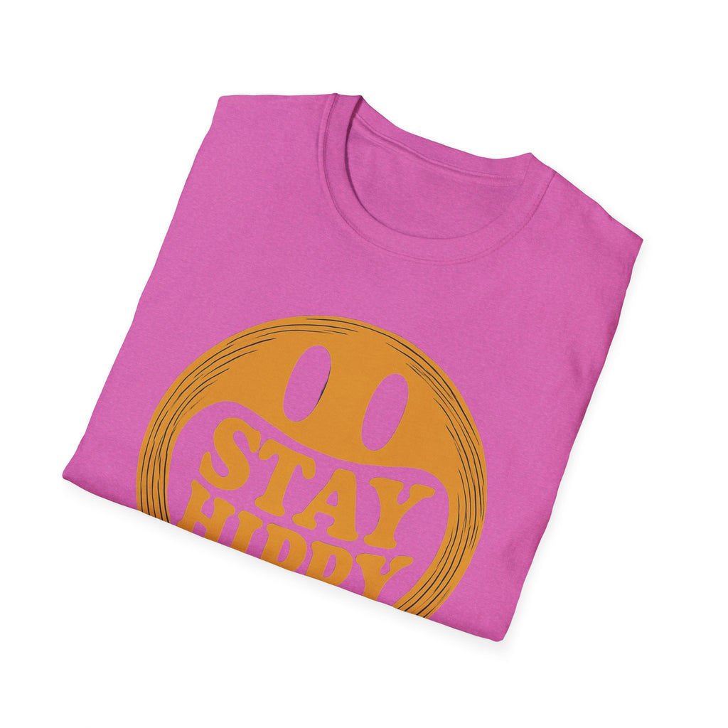 Stay Hippy Stay Happy Unisex T-Shirt, Hippie Graphic Tee, Positive Vibes Shirt, Bohemian Clothing, Festival Attire boho
