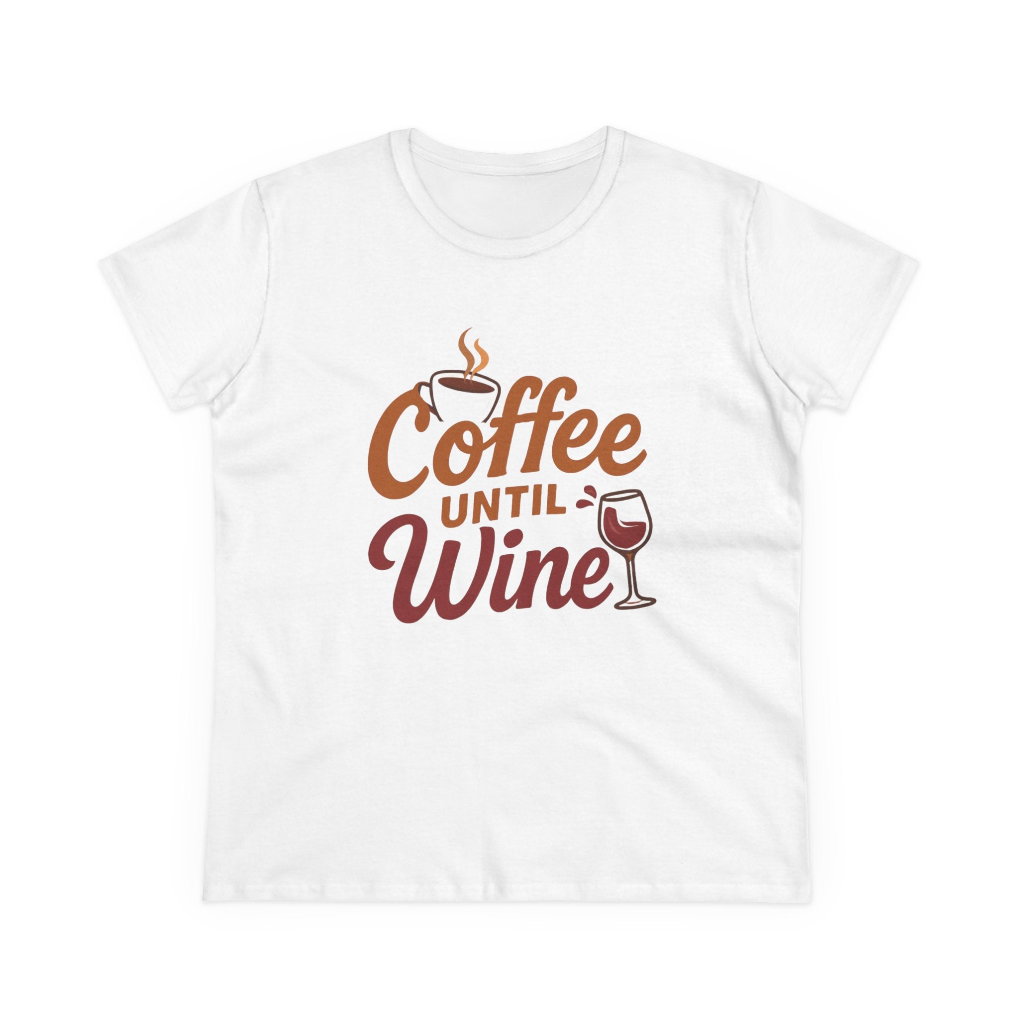 Coffee until wine tshirt coffee lovers wine lovers gift for her cozy, Women's Tee, Graphic Tee, Coffee Shirt, Wine Shirt, Funny Shirt