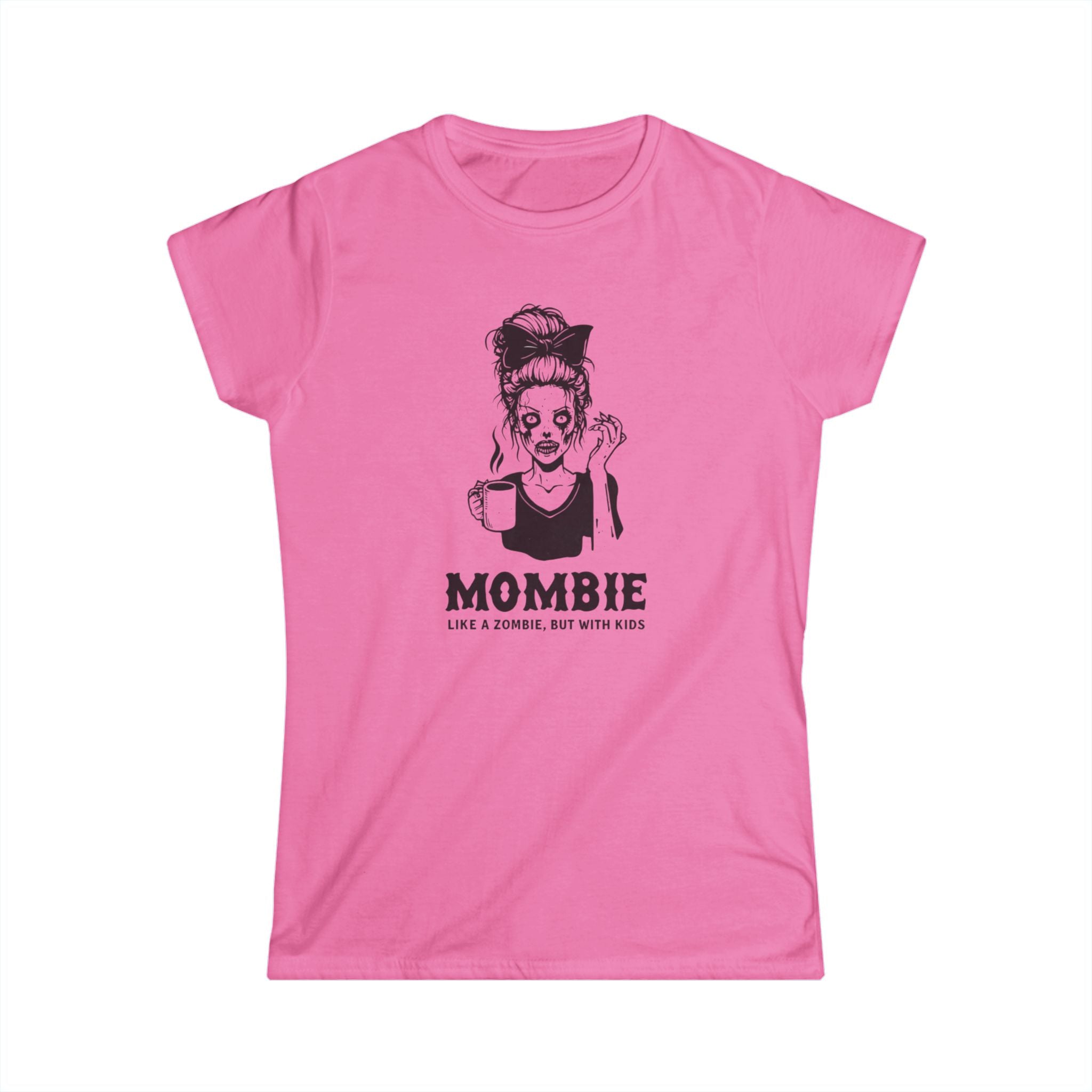 Women's Softstyle Tee - Mombie Zombie Kids, Funny Mom Shirt, Mom Life Tee, Halloween Shirt, Softstyle Tee for Women, Mom Gift