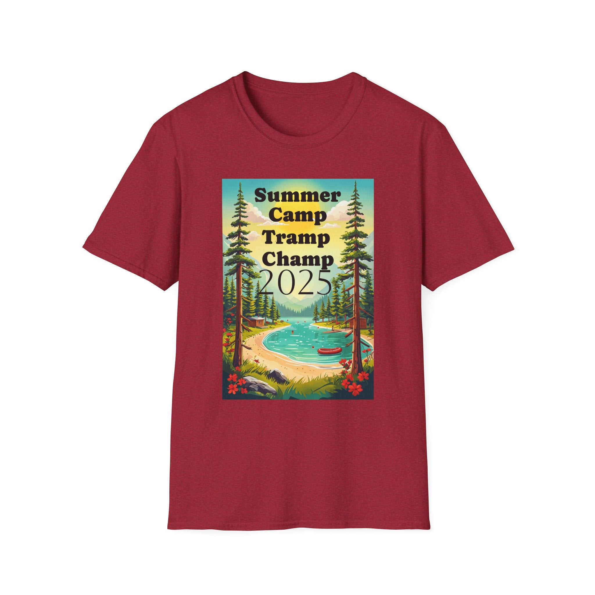 Unisex Summer Camp T-Shirt, Fun Camp Tee, Outdoor Adventure Shirt, Camping Gift, Tramp Champ Apparel, 2025 Summer Tees