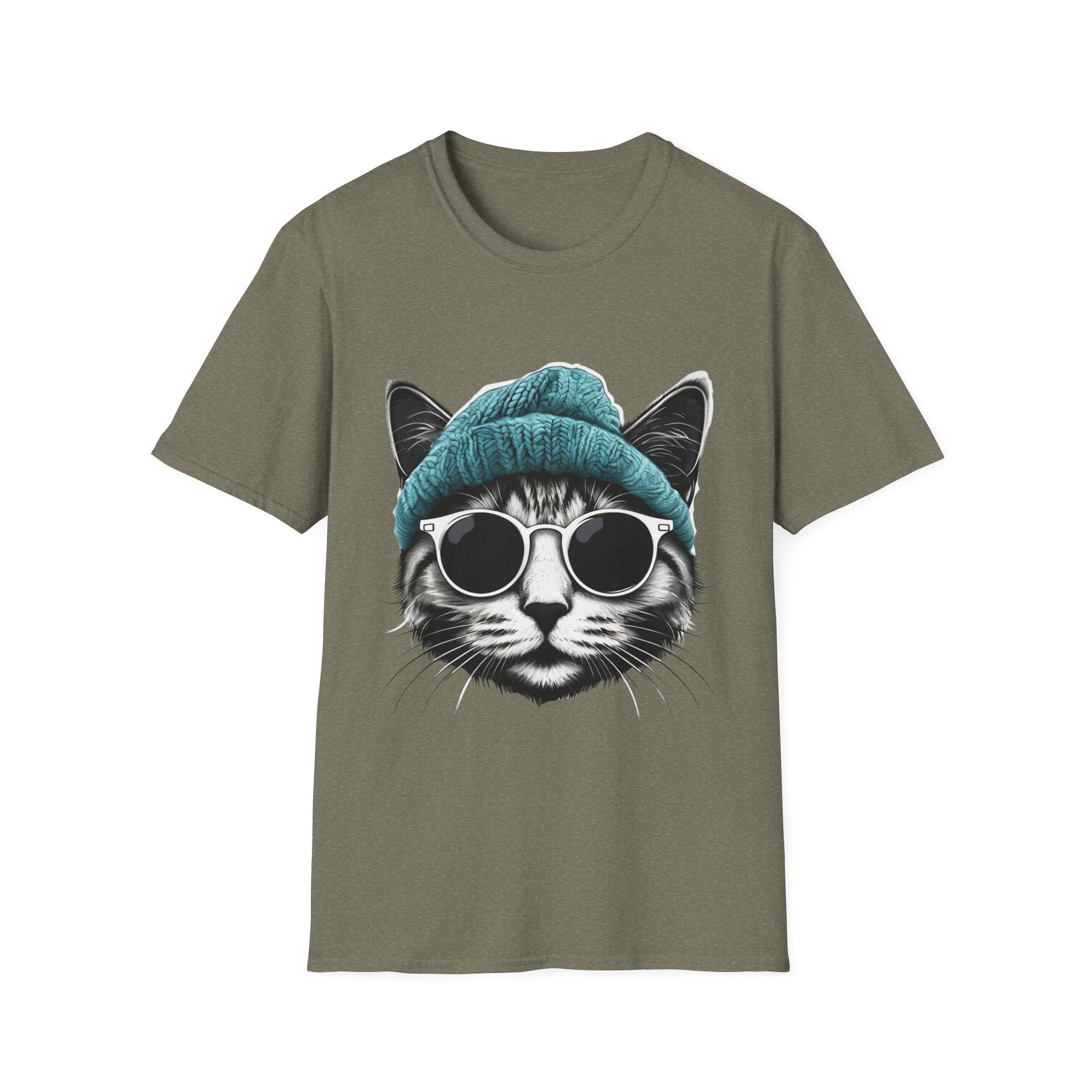 Cool cat with a Knit Cap Cat lovers gift unisex tshirt
