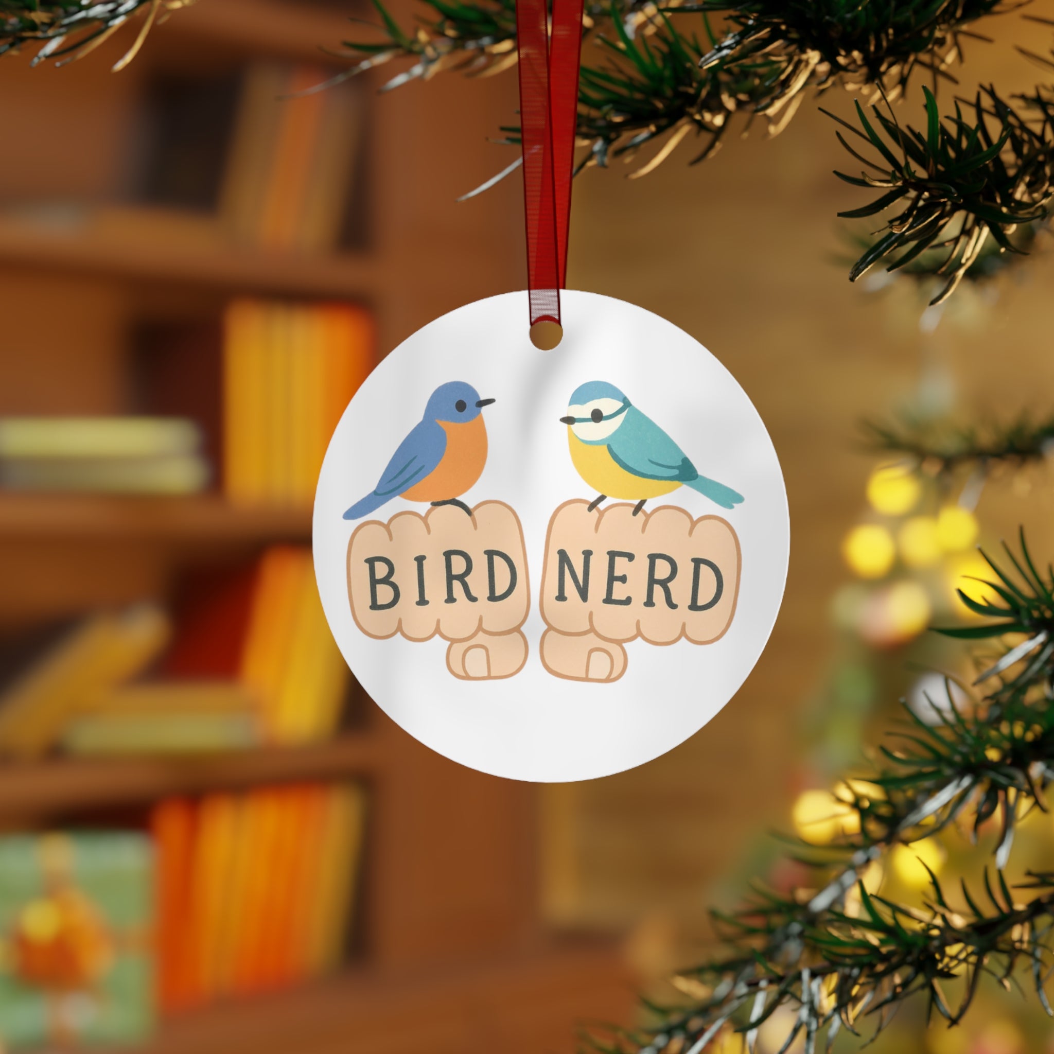 Bird Nerd Metal Ornament for Nature Lovers