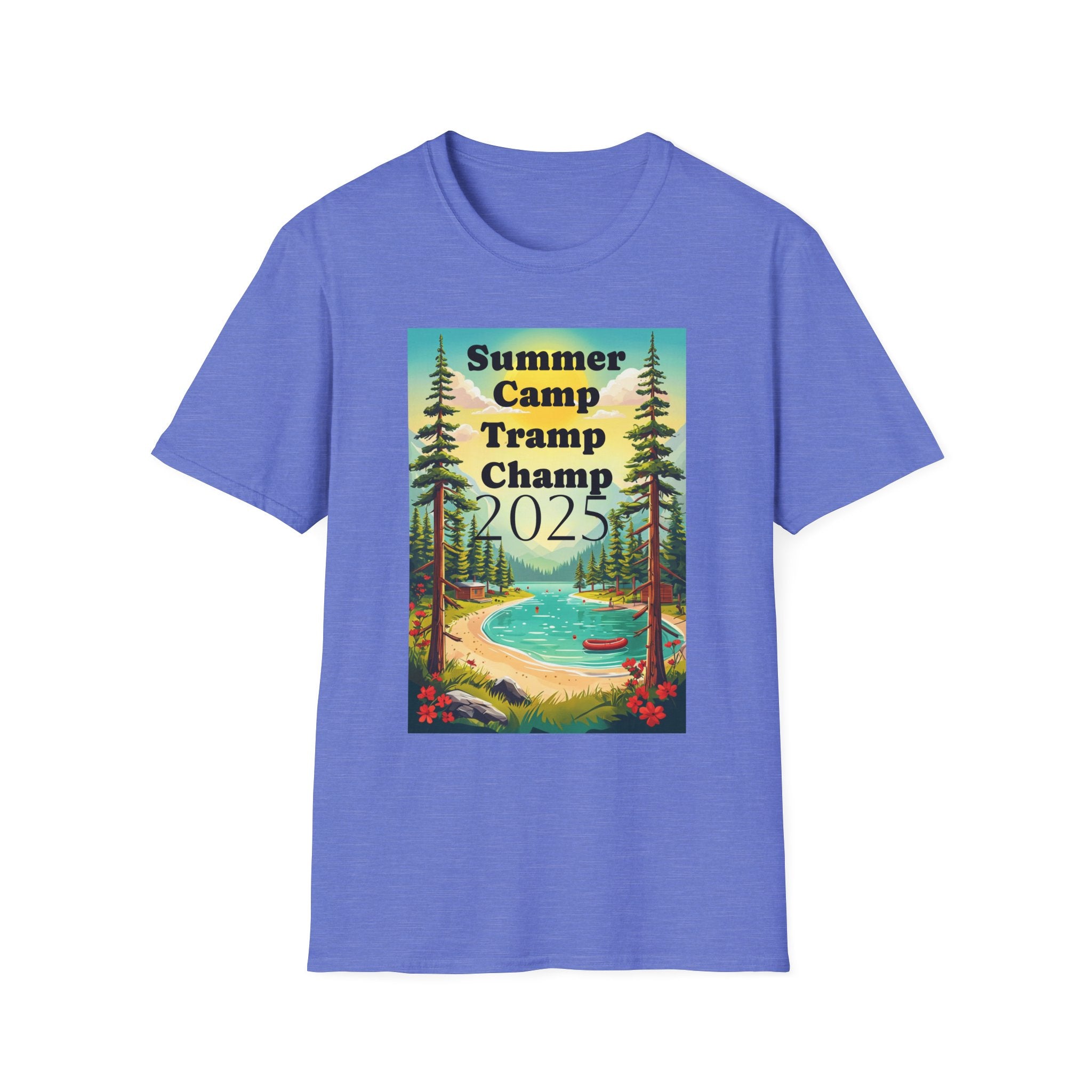 Unisex Summer Camp T-Shirt, Fun Camp Tee, Outdoor Adventure Shirt, Camping Gift, Tramp Champ Apparel, 2025 Summer Tees
