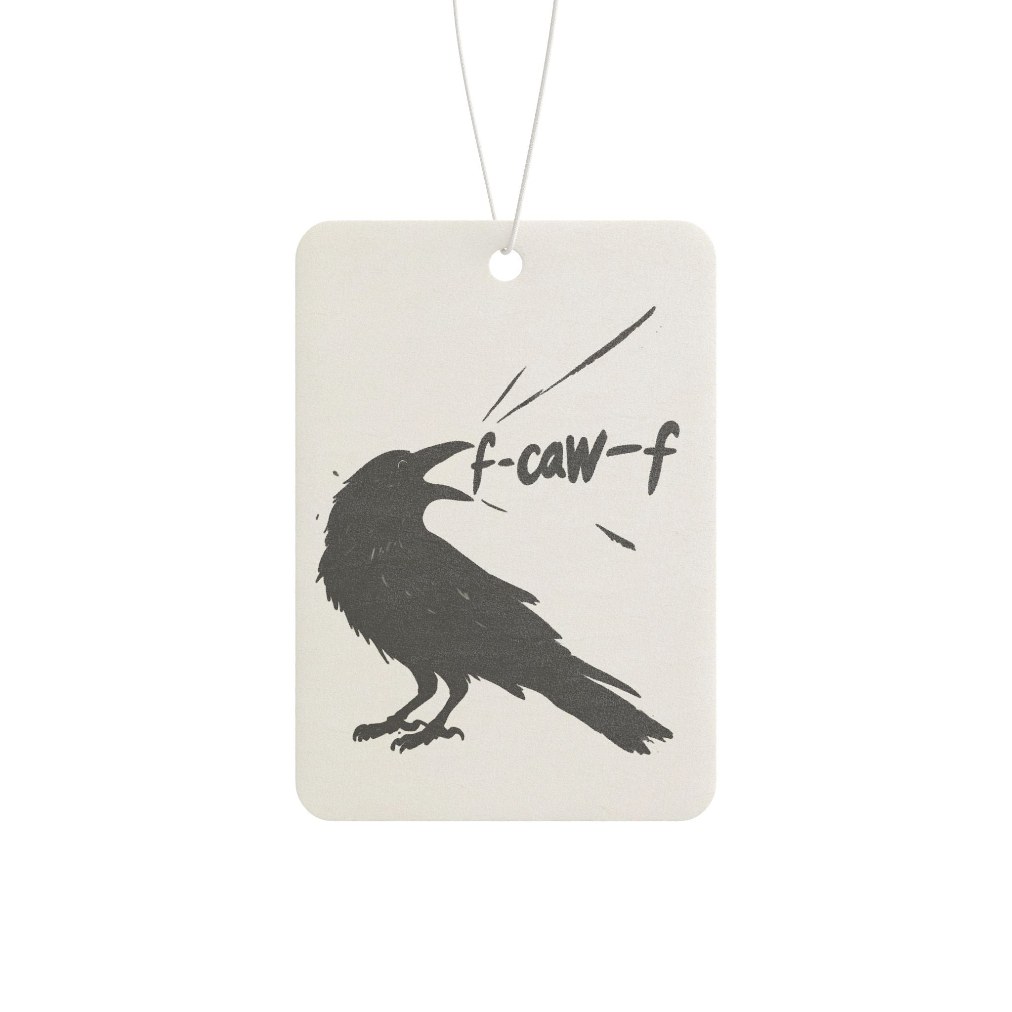 Raven F-Caw-F' Car Air Freshener — Gothic Crow Scented Ornament