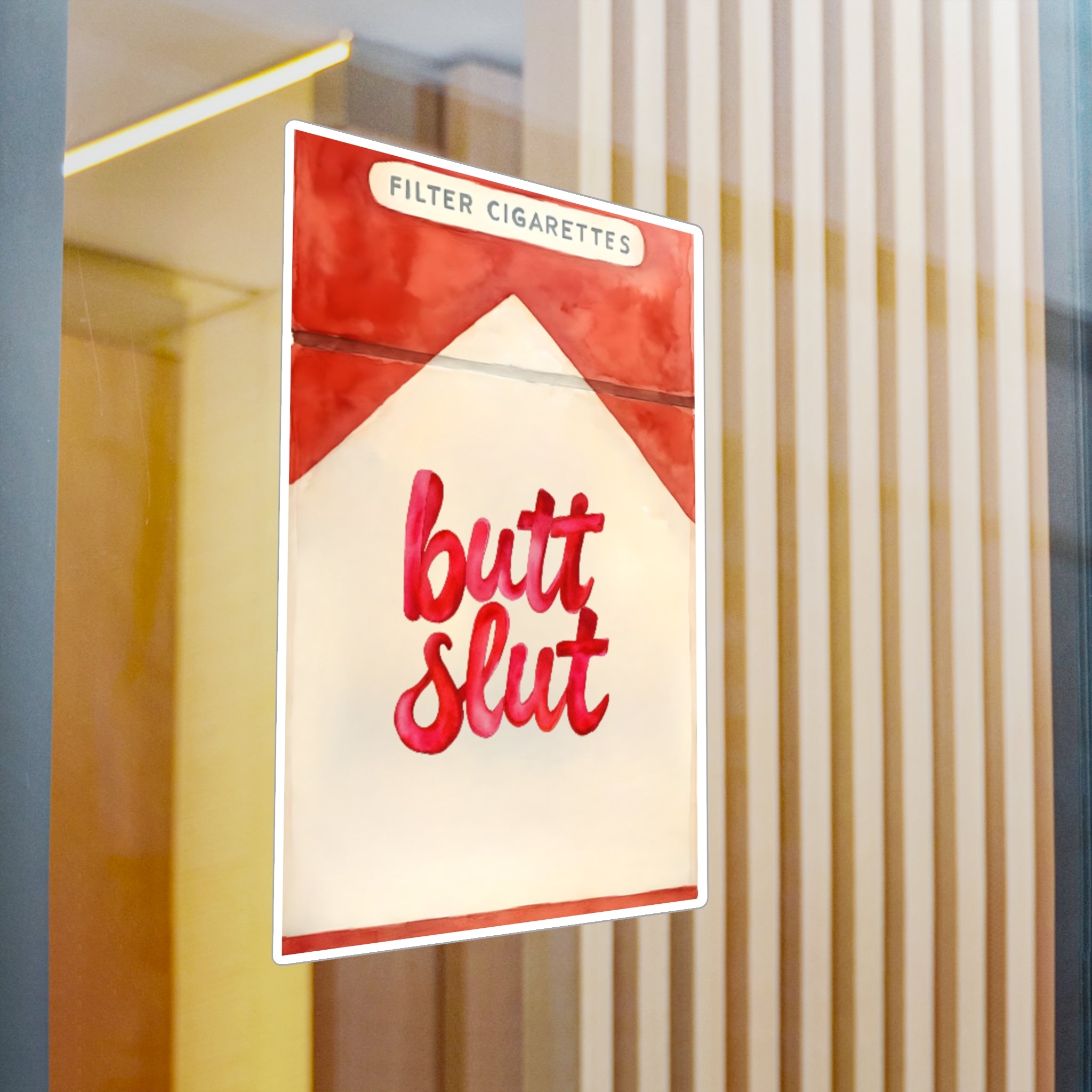 Butt Slut smoker Playful Vinyl Decals for Fun Decor, Funny Stickers for Gifts, Humorous Art, Unique Party Favors, Quirky Home Accessories