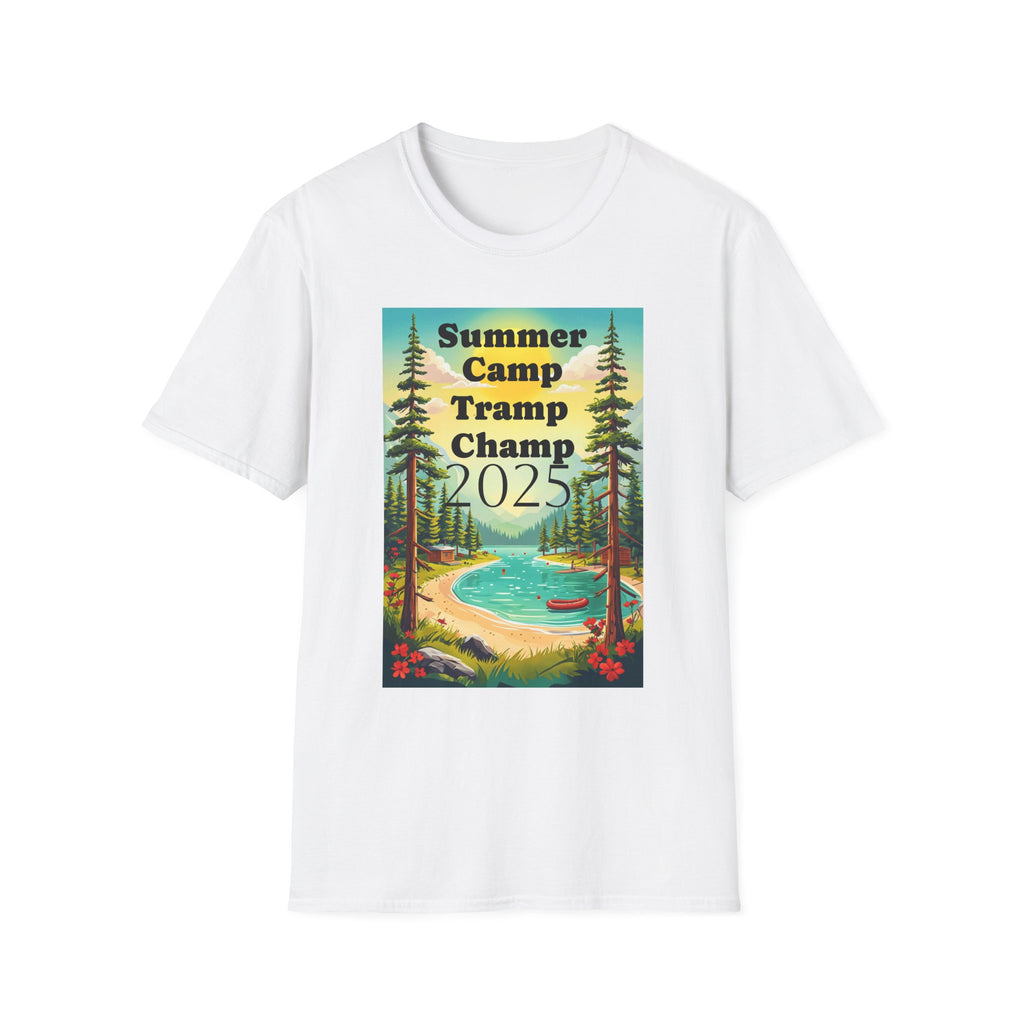 Unisex Summer Camp T-Shirt, Fun Camp Tee, Outdoor Adventure Shirt, Camping Gift, Tramp Champ Apparel, 2025 Summer Tees