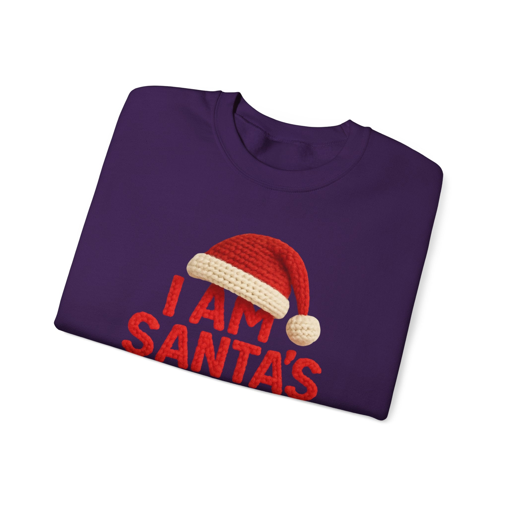 Christmas Sweatshirt - "I Am Santa's Favorite" Festive Crewneck printed