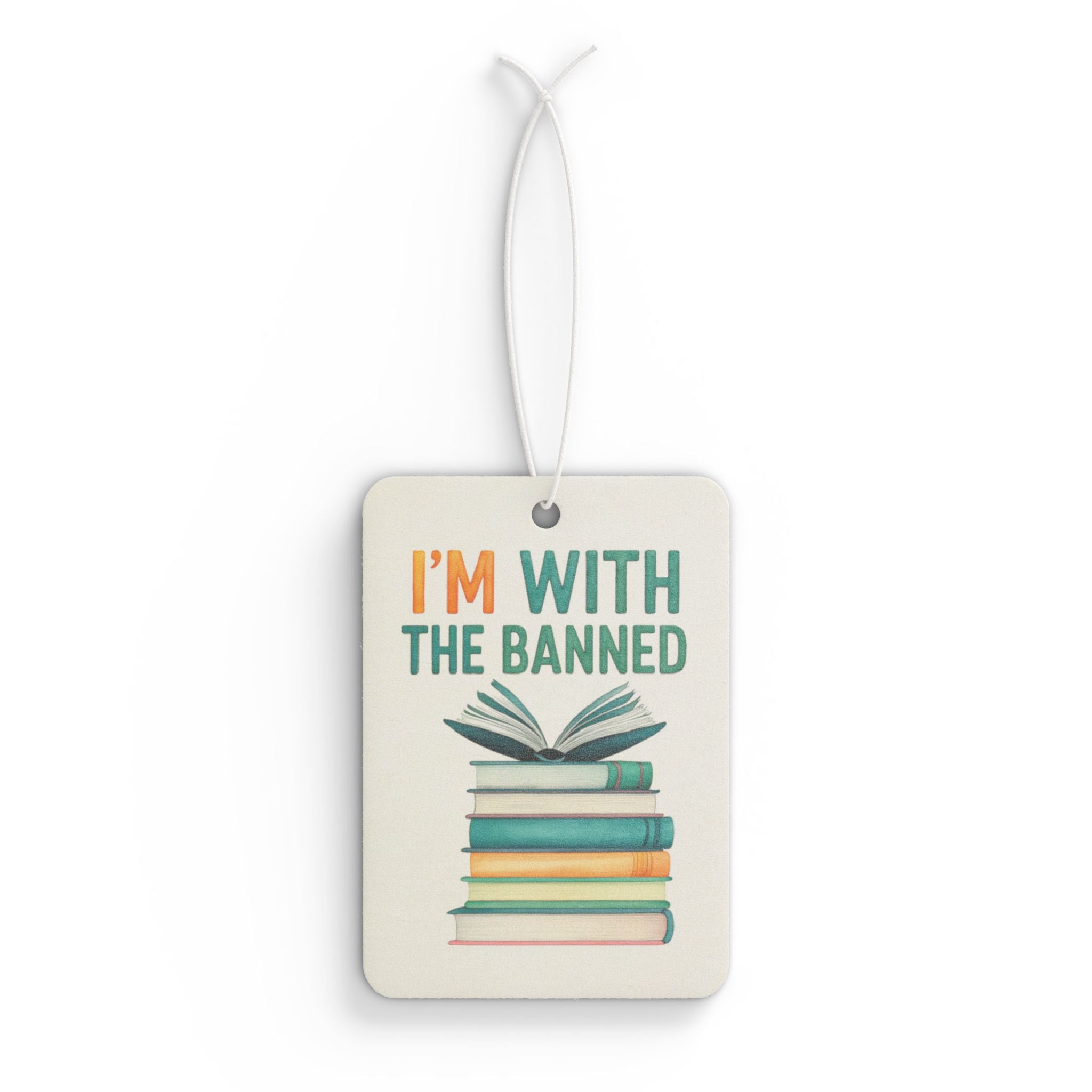 Car Air Freshener — “I’m With The Banned” Book-Lover Scent Tag