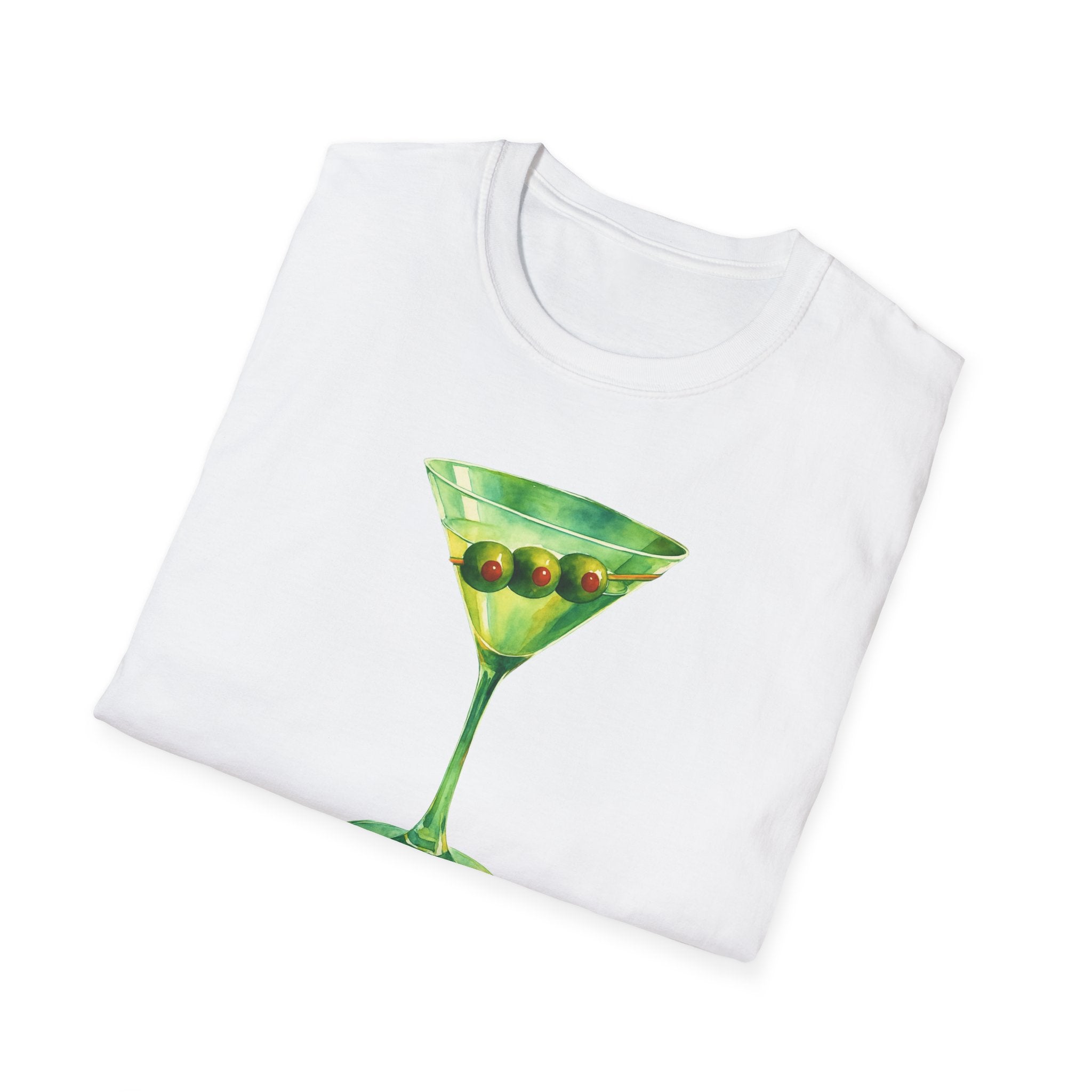 Martini Graphic T-Shirt | Unisex Softstyle Tee | Perfect for Cocktail Lovers, Parties, and Unique Gift Idea, Birthday, Summer Fun gift