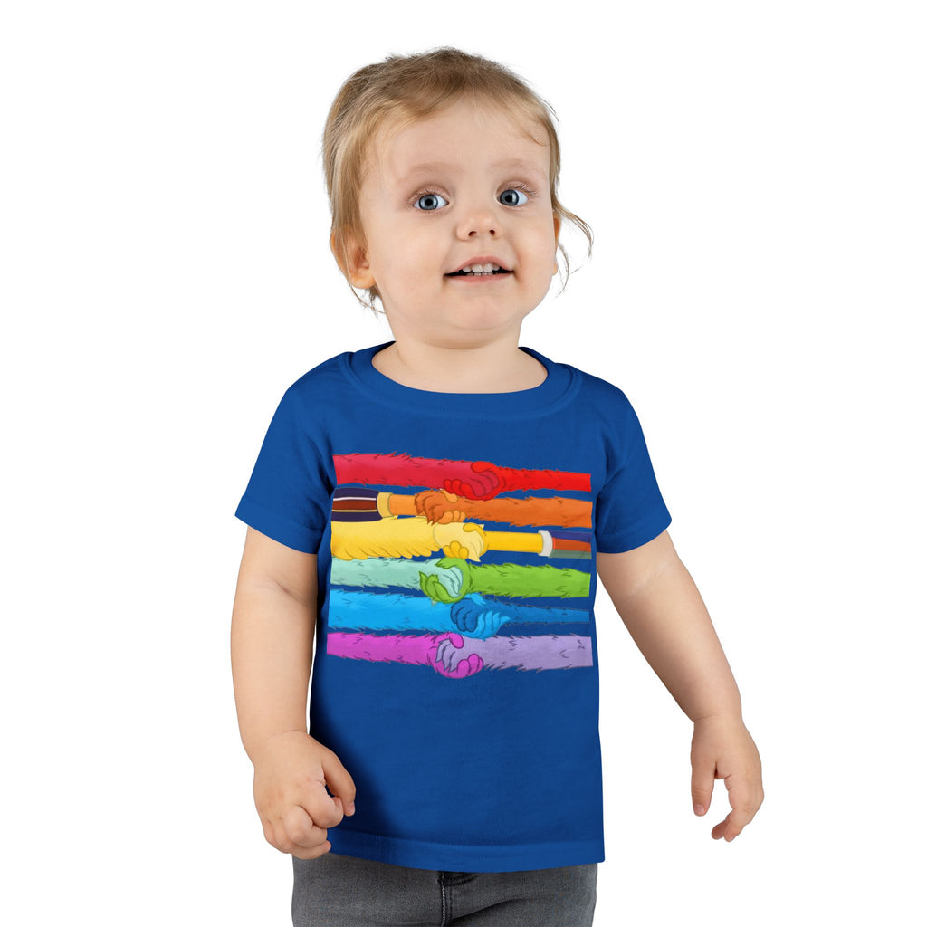 Rainbow Unity Toddler T-Shirt, Pride Tee, Kids Equality Shirt, Colorful Love Top, LGBTQ+ Support Apparel, Cute Gift for Toddlers