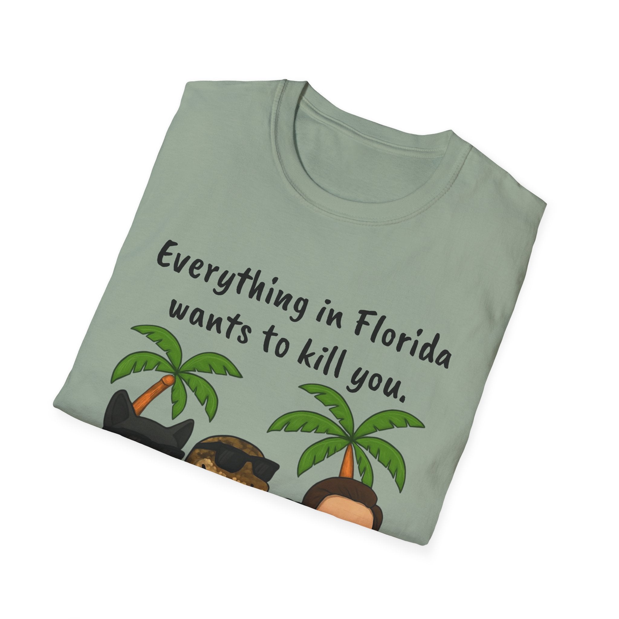 Florida wants to kill you T-Shirt, Funny Graphic Tee, Sarcastic Unisex Top, Lightweight Shirt, Trendy State Tee, Unique Gift for Him/Her