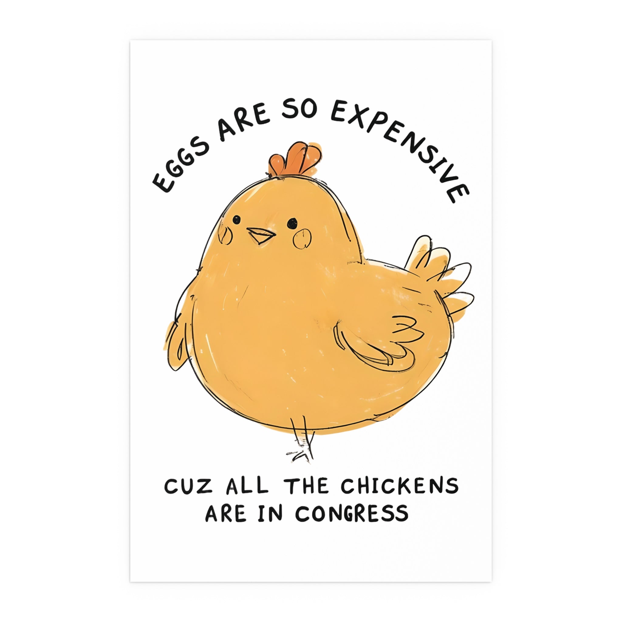 Eggs are Expensive Protest Sign Print, Wall Art, Home Decor, Funny Poster Gift, Indoor Outdoor Art Silk Poster, anti Trump