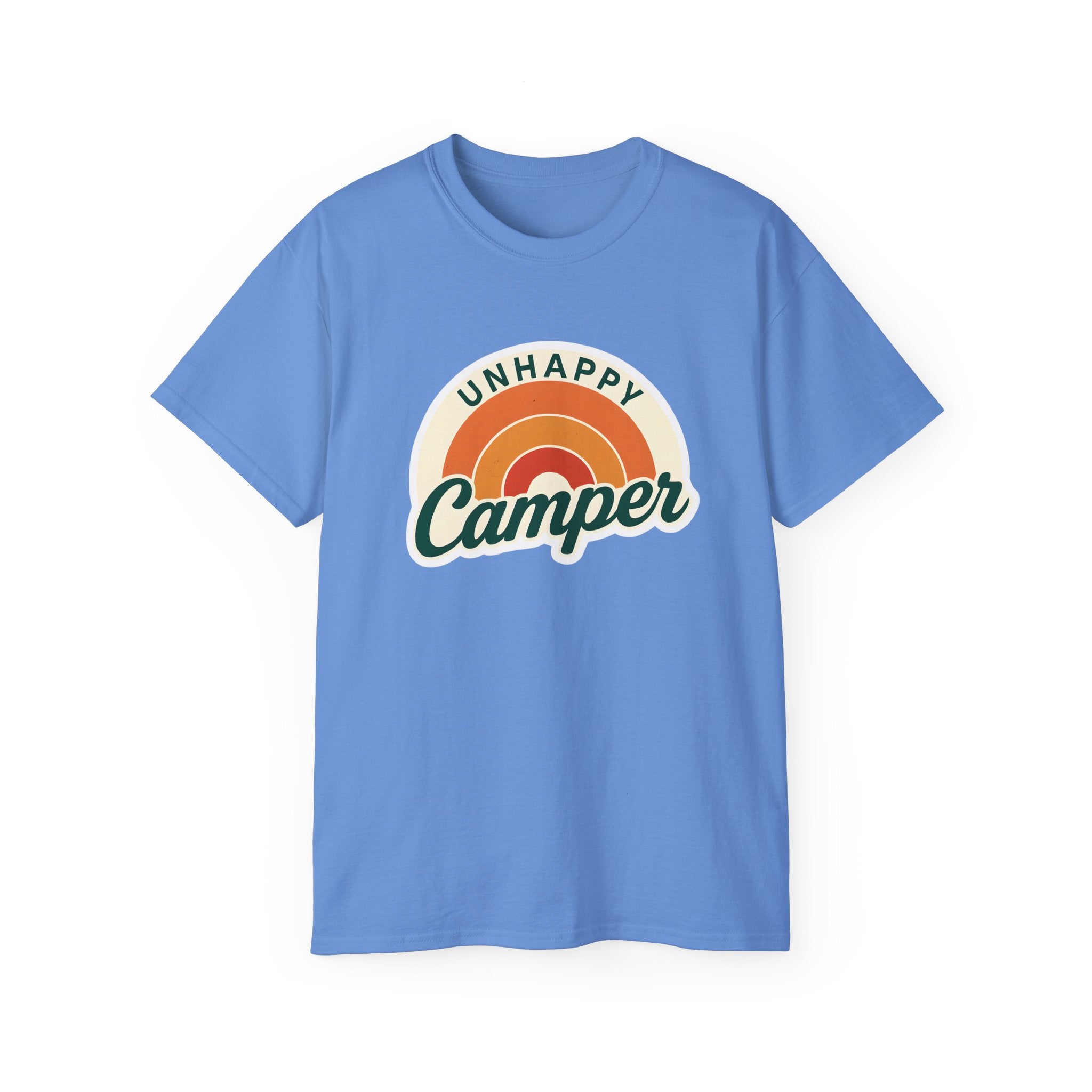 Unisex Tee for Campers: Unhappy Wanderer Adventure Gift Shirt, Hiking Outdoor Camping Apparel, Outdoorsy Nature Lover Top, Wanderlust Tee,