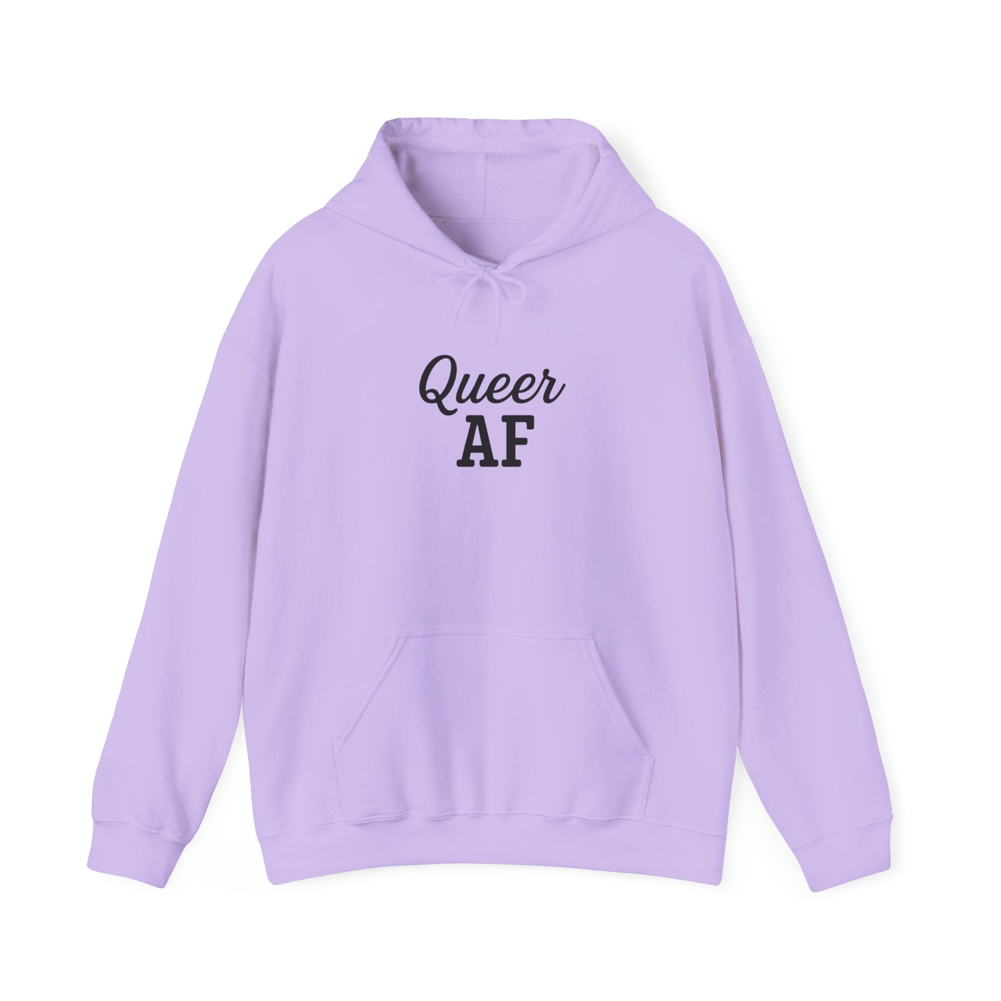 Queer AF Gay Pride Hoodie, Anti Trump Social Justice Sweatshirt, LGBTQ Gifts, Unisex Hooded Jumper
