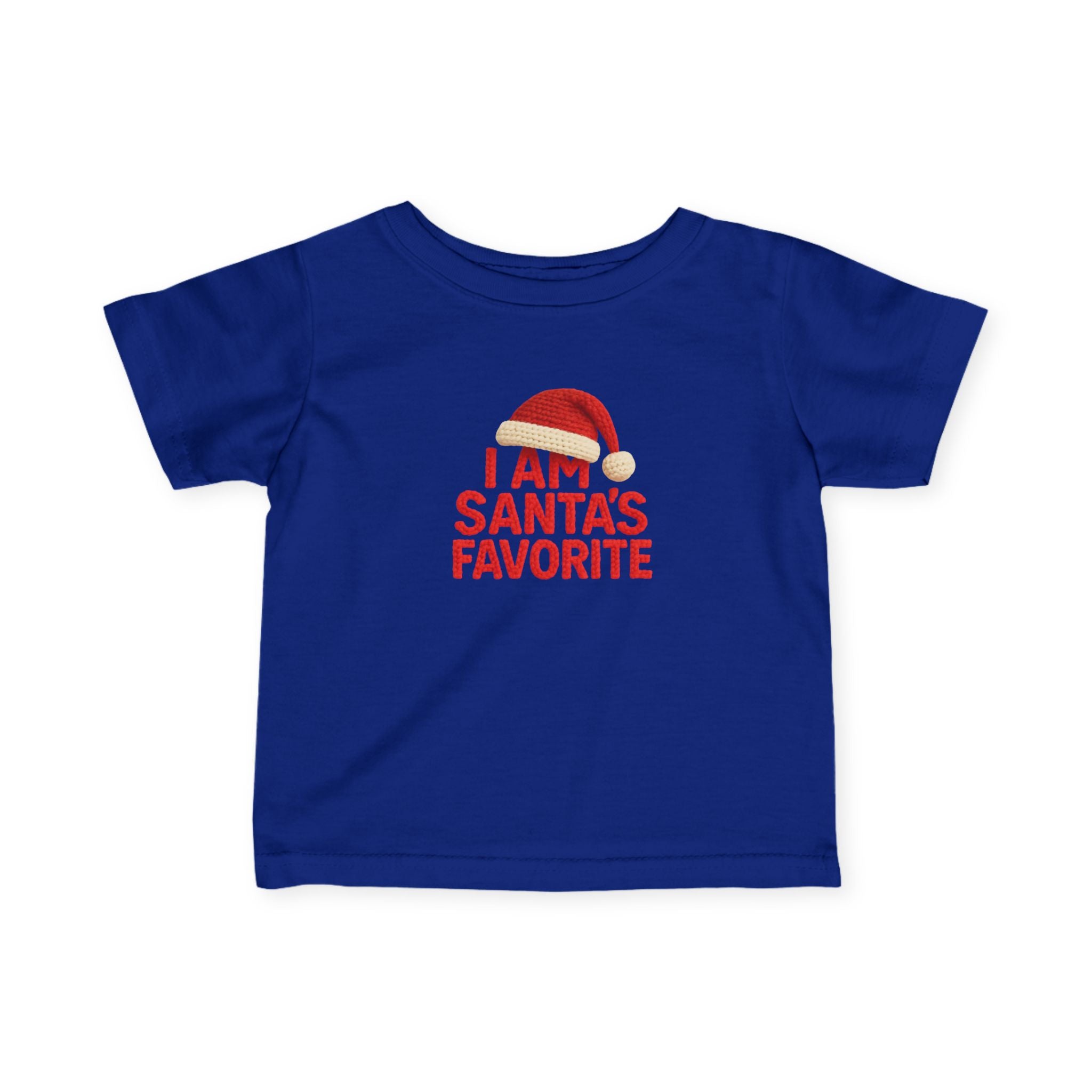 Infant Tee - "I Am Santa's Favorite" Christmas Baby Shirt