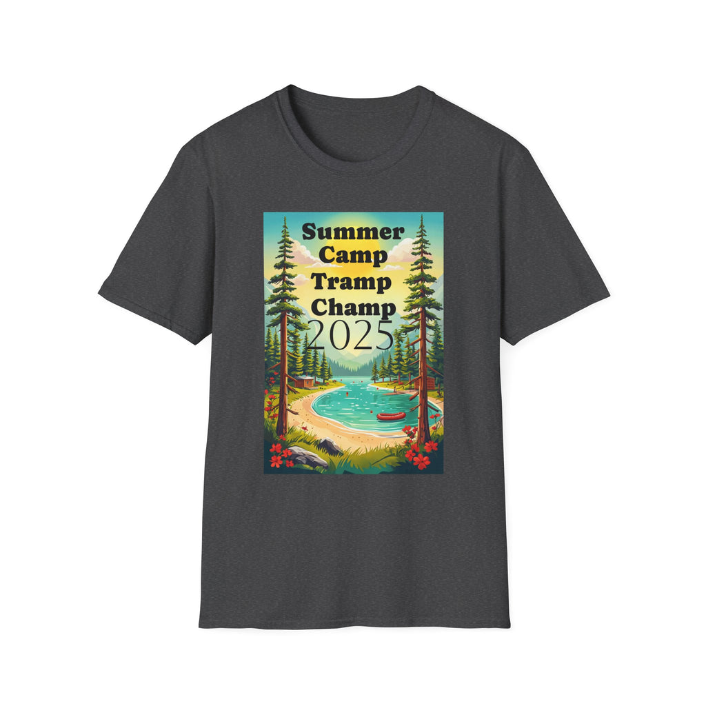 Unisex Summer Camp T-Shirt, Fun Camp Tee, Outdoor Adventure Shirt, Camping Gift, Tramp Champ Apparel, 2025 Summer Tees