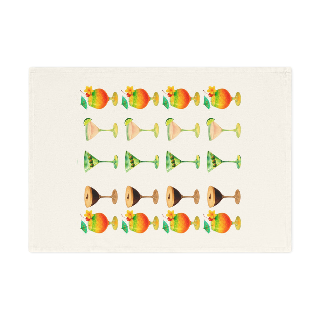 Cocktail Cotton Tea Towel - Cocktail Barware Design for Entertaining