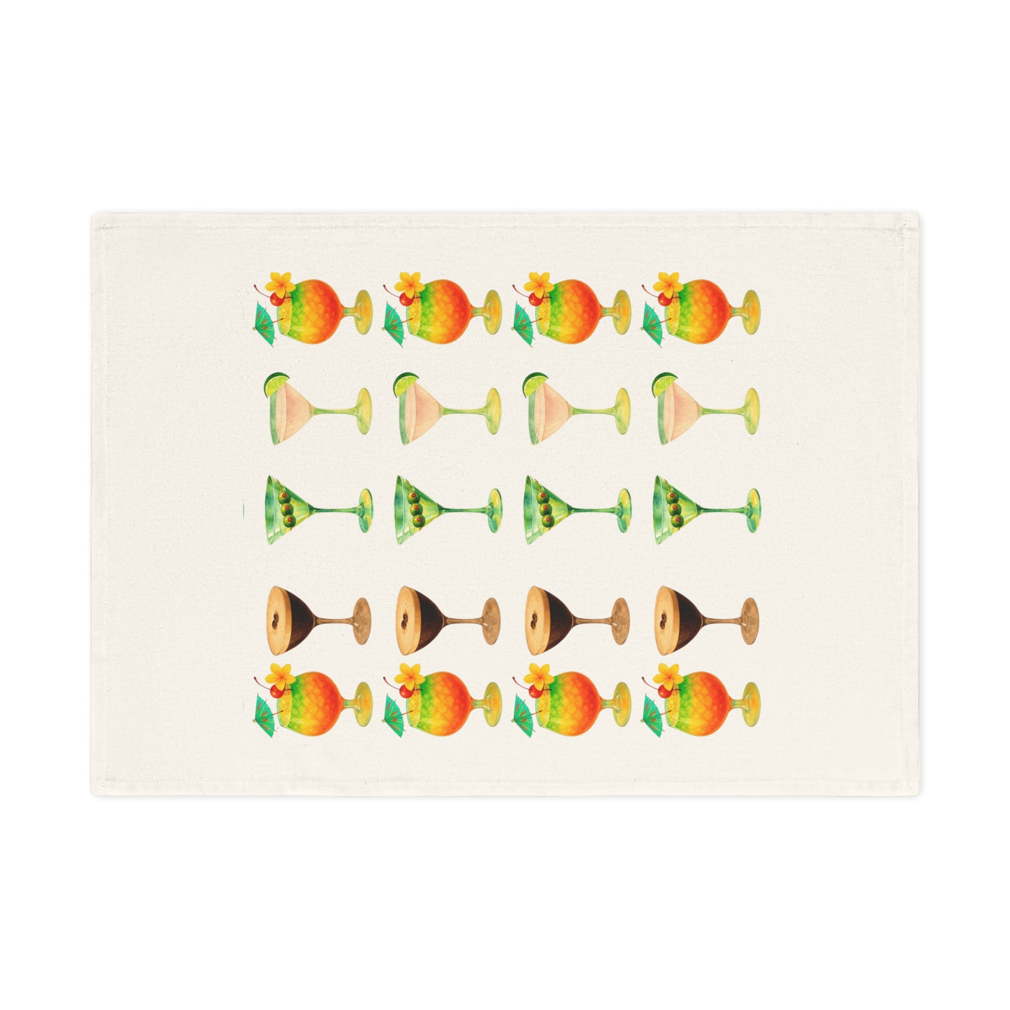 Cocktail Cotton Tea Towel - Cocktail Barware Design for Entertaining