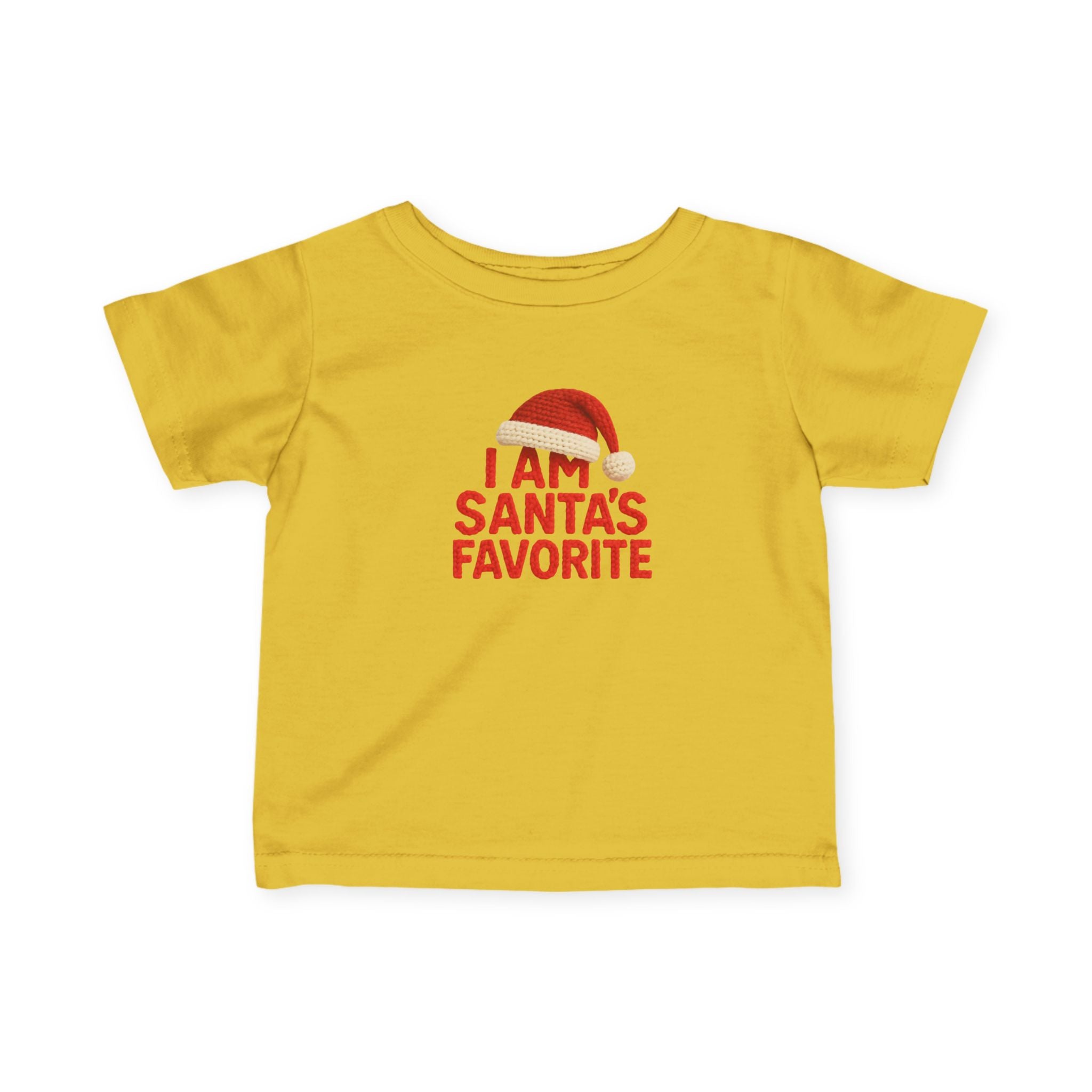 Infant Tee - "I Am Santa's Favorite" Christmas Baby Shirt