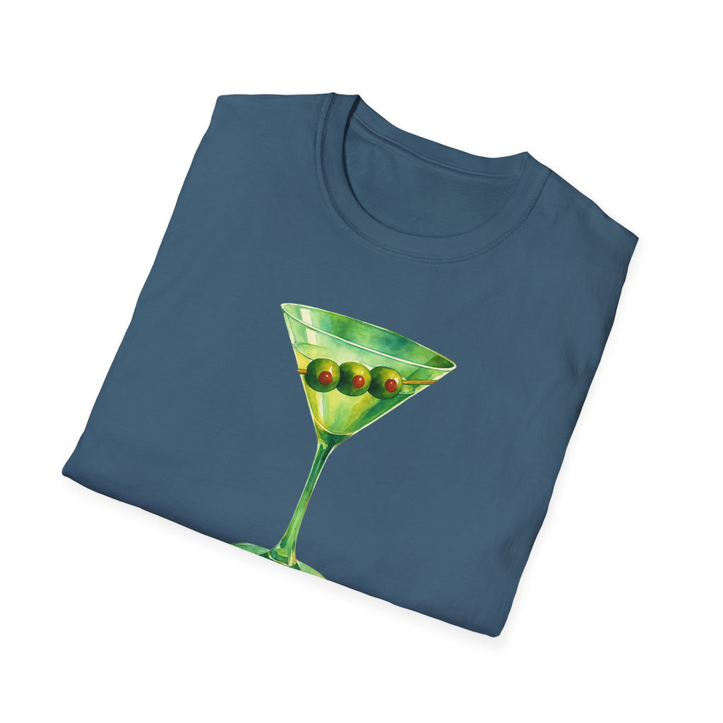 Martini Graphic T-Shirt | Unisex Softstyle Tee | Perfect for Cocktail Lovers, Parties, and Unique Gift Idea, Birthday, Summer Fun gift