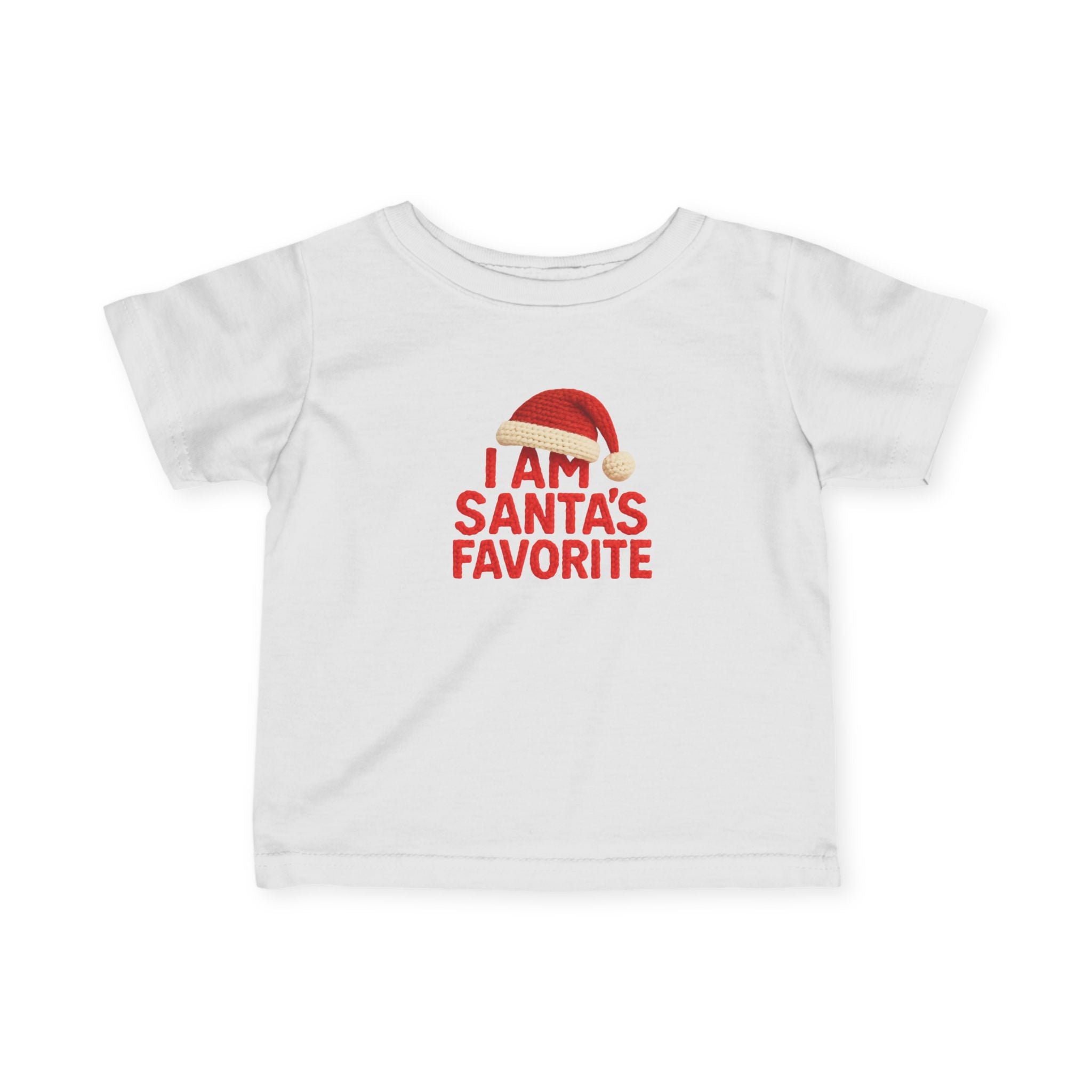 Infant Tee - "I Am Santa's Favorite" Christmas Baby Shirt