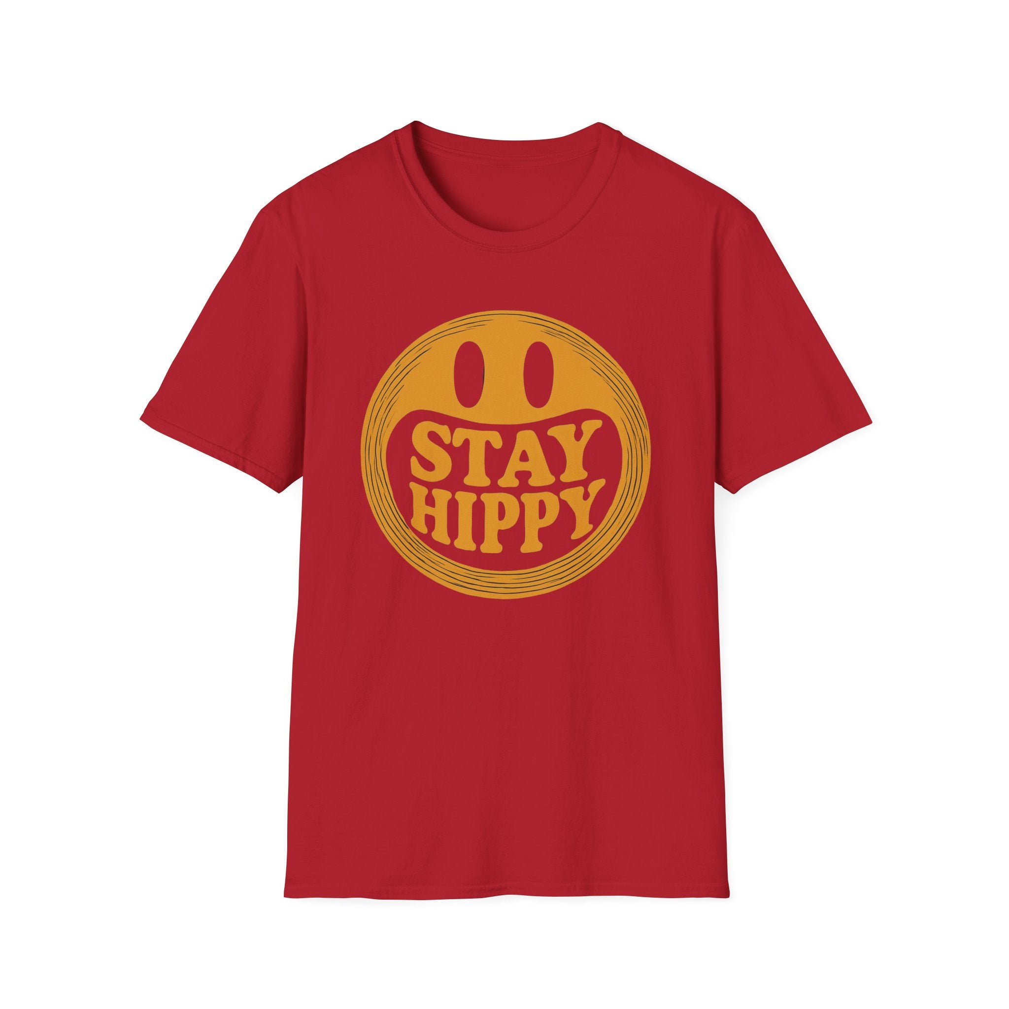 Stay Hippy Stay Happy Unisex T-Shirt, Hippie Graphic Tee, Positive Vibes Shirt, Bohemian Clothing, Festival Attire boho