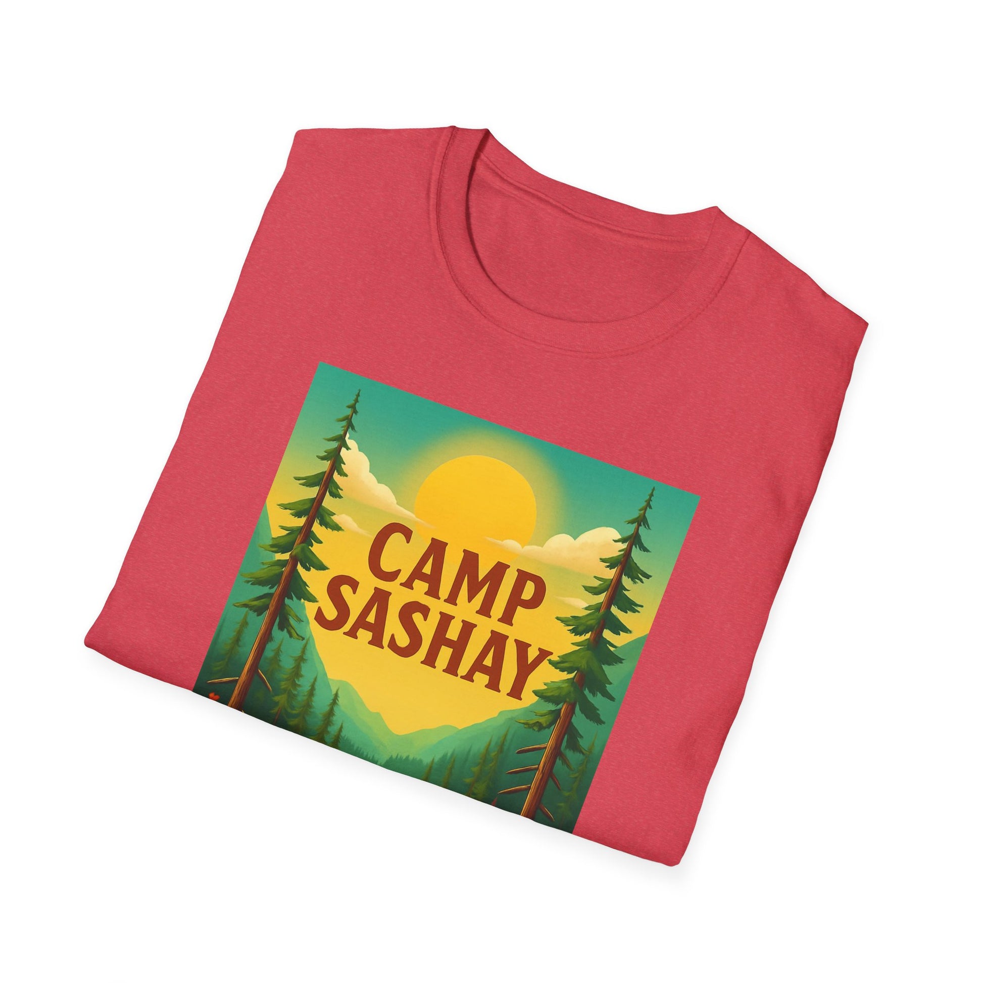 Camp Sashay carnival Unisex Softstyle T-Shirt, Vintage Camping Tee, Outdoor Adventure Shirt, Summer Vibes T-Shirt, Gift for Nature Lovers