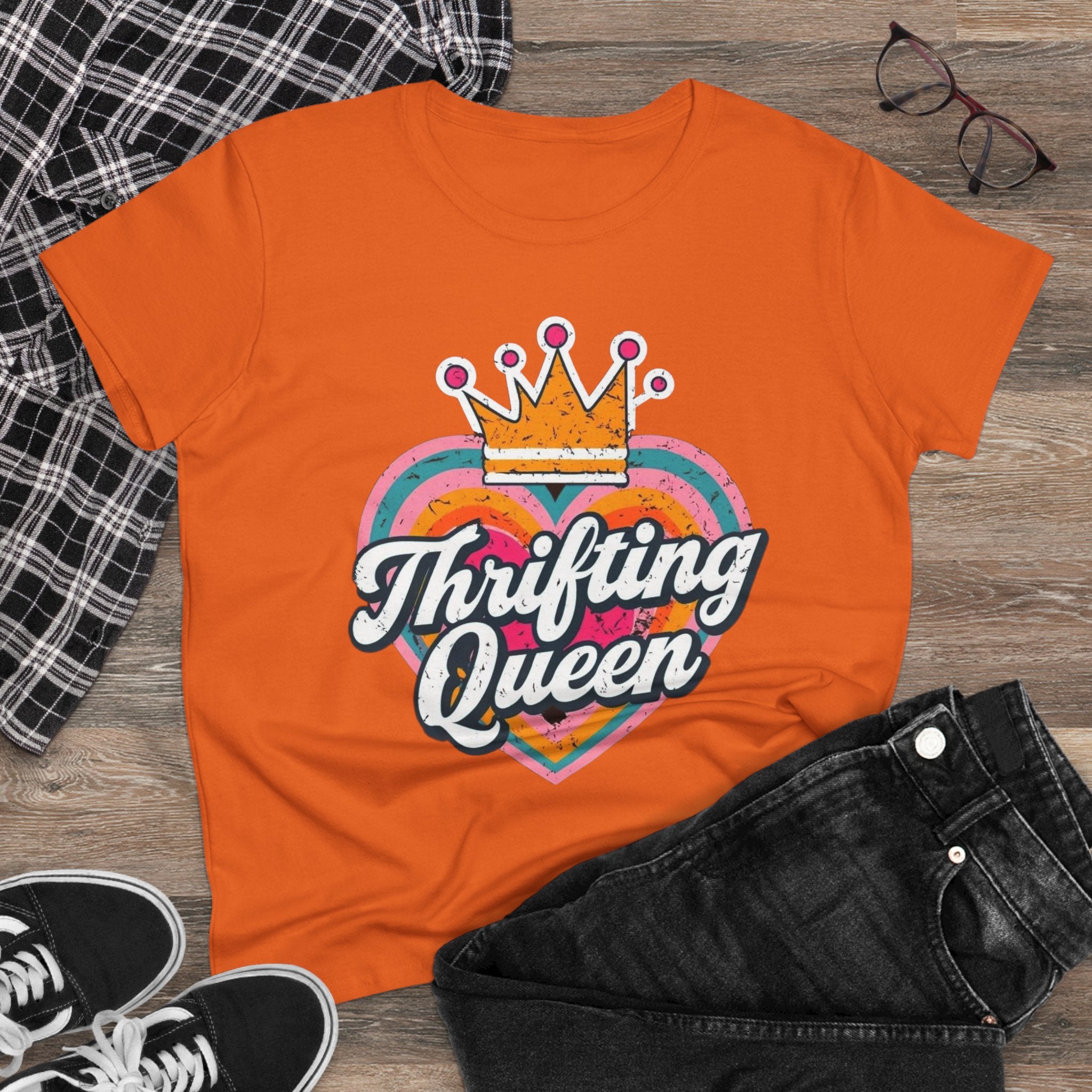 T-Shirt, Thrifting Queen, Upcycle, Recycle, Reuse, Vintage, Women's Tee Shirt