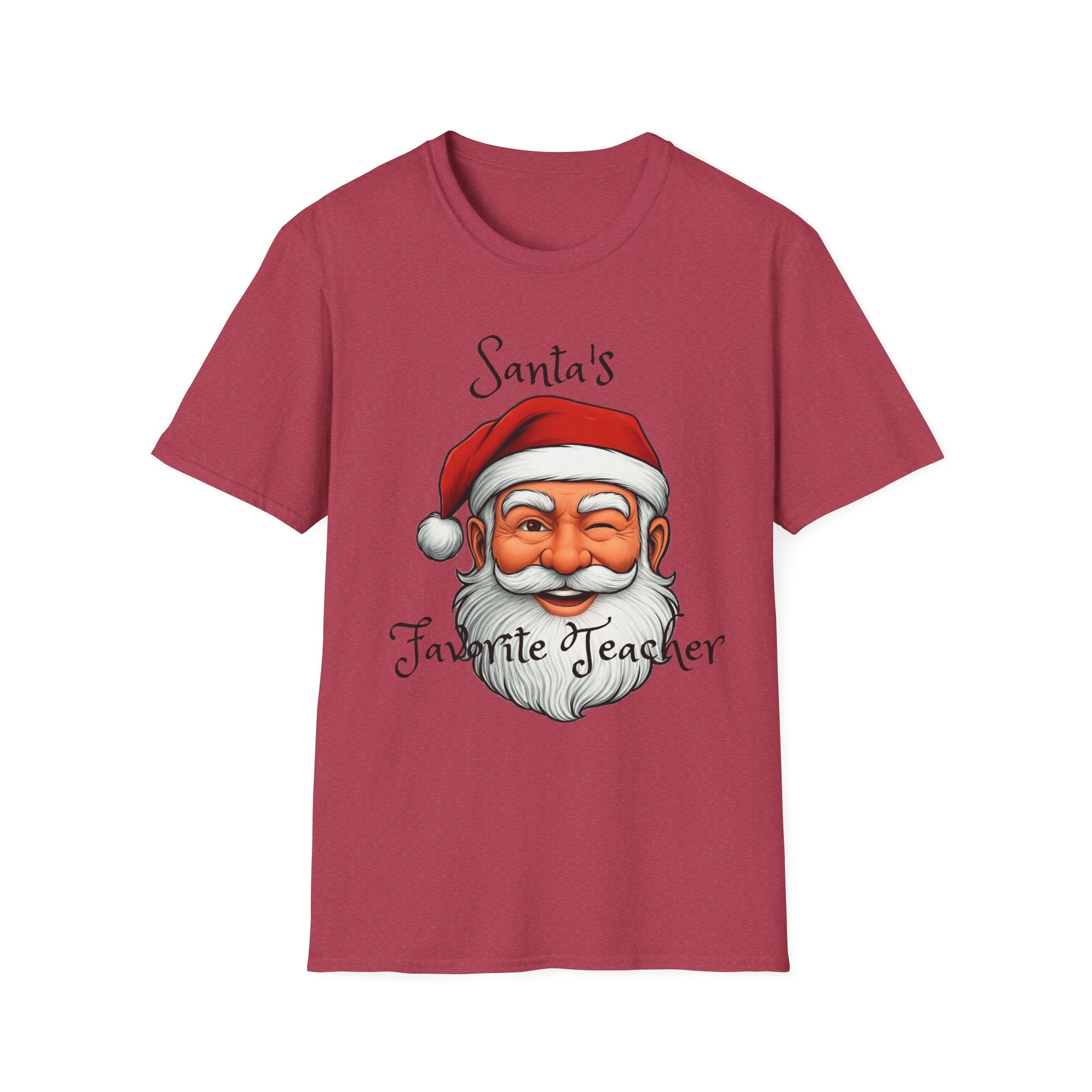 Christmas Teacher Gifts, Santa's Favorite Teacher Tee, Holiday School Apparel, Teacher Appreciation Shirt, Teacher Christmas Present, Unisex
