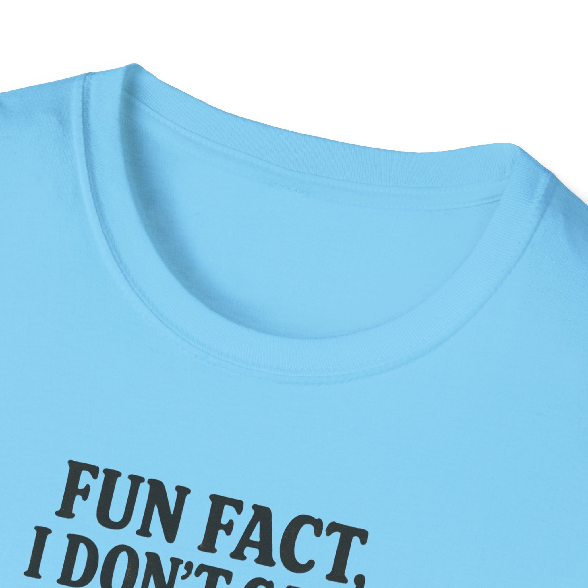 I dont care Sarcastic Cat Lover Unisex Softstyle T-Shirt, Funny Graphic Tee, Zero F's Given Animal Shirt,Humorous Tee for Cat Owners