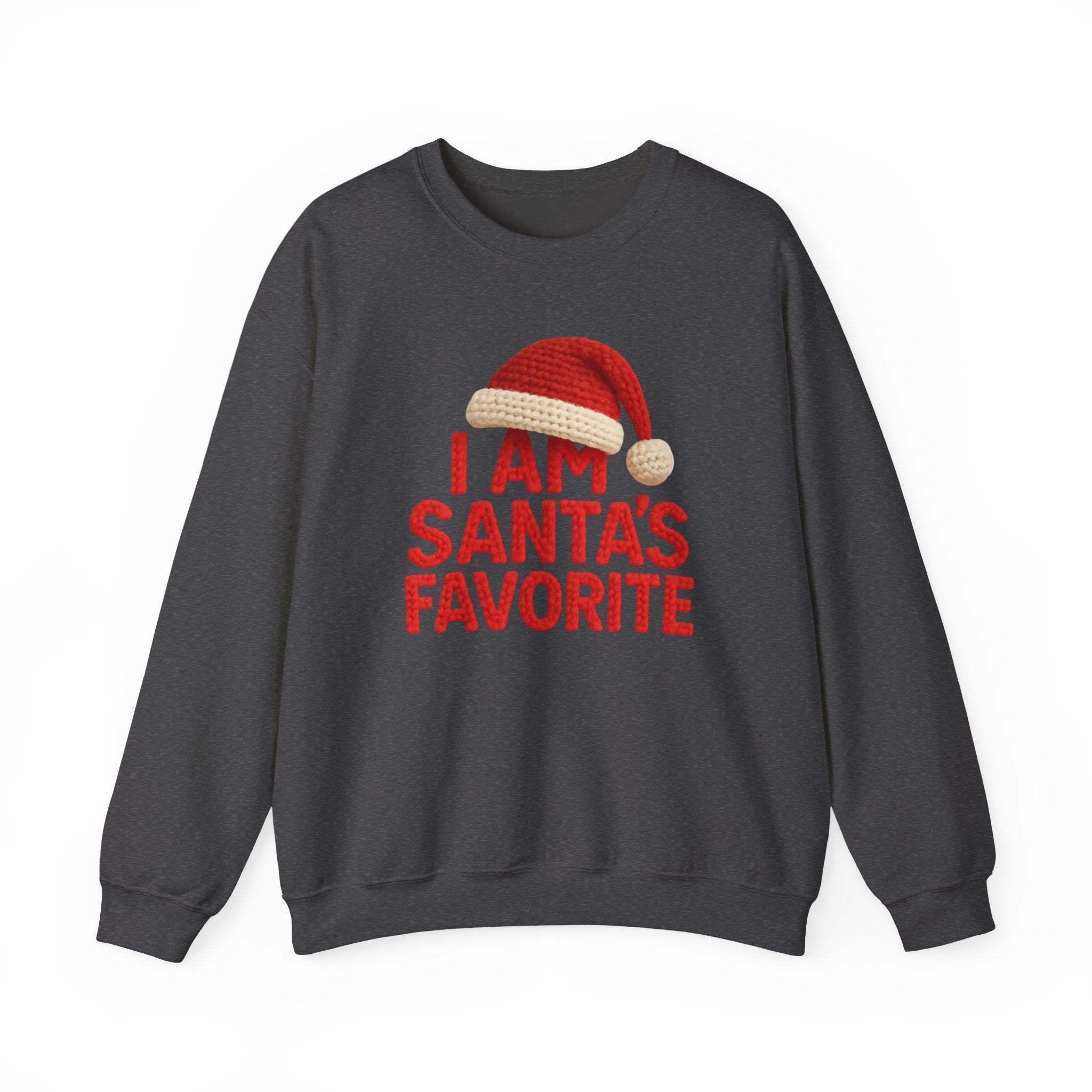 Christmas Sweatshirt - "I Am Santa's Favorite" Festive Crewneck printed