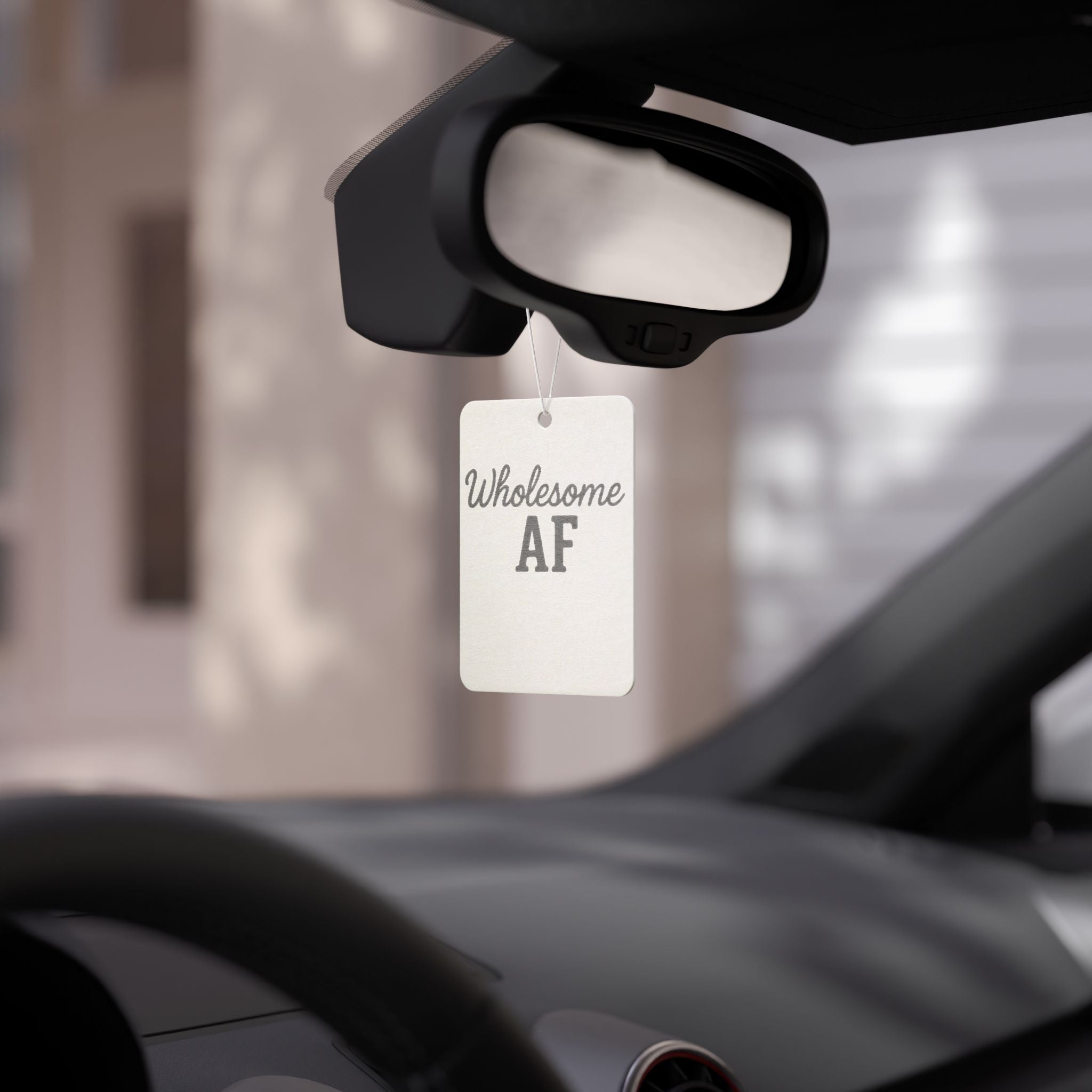 Funny Car Air Freshener — "Wholesome AF" Scented Hanging Air Freshener | Funny Gift for Friends & Drivers