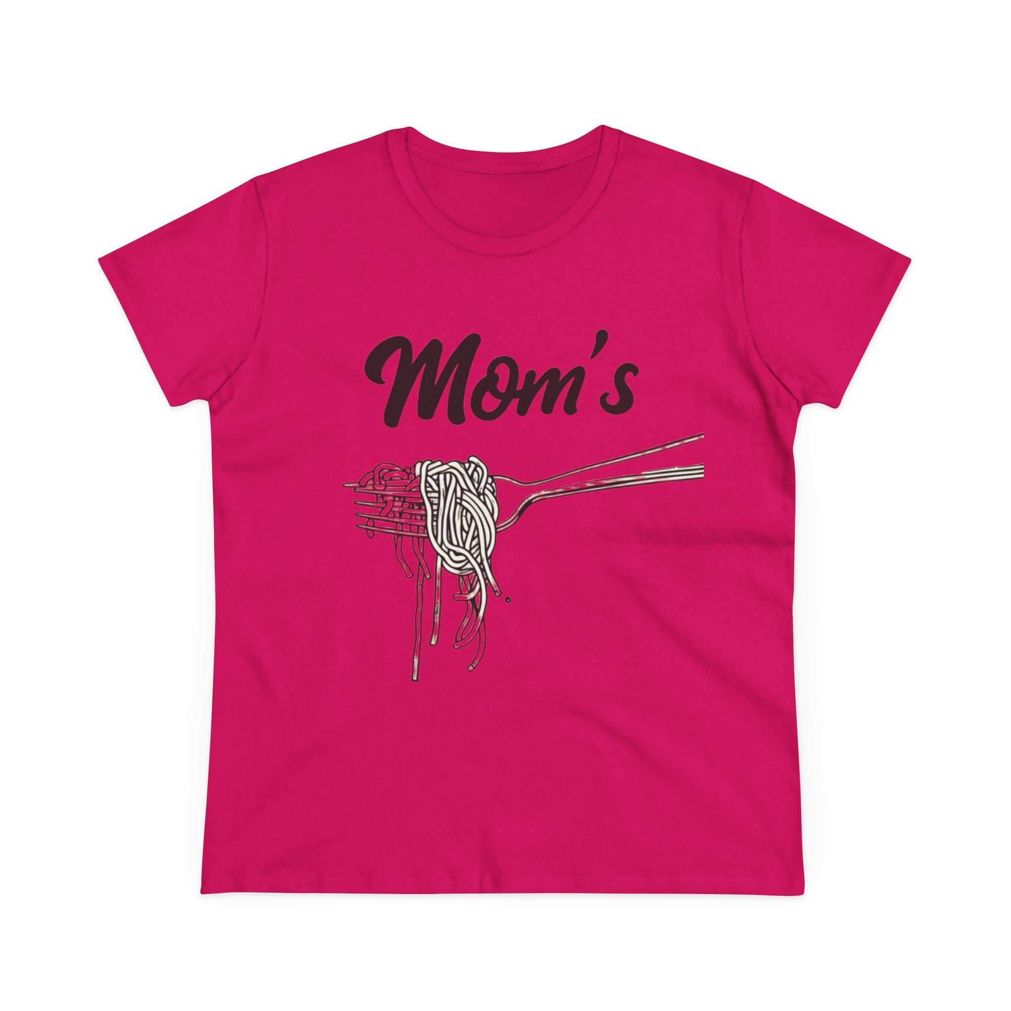 Mom's Spaghetti Tee - Women's Midweight Cotton T-Shirt, Gift for Mother's Day, Foodie Shirt, Casual Wear, Cozy Top