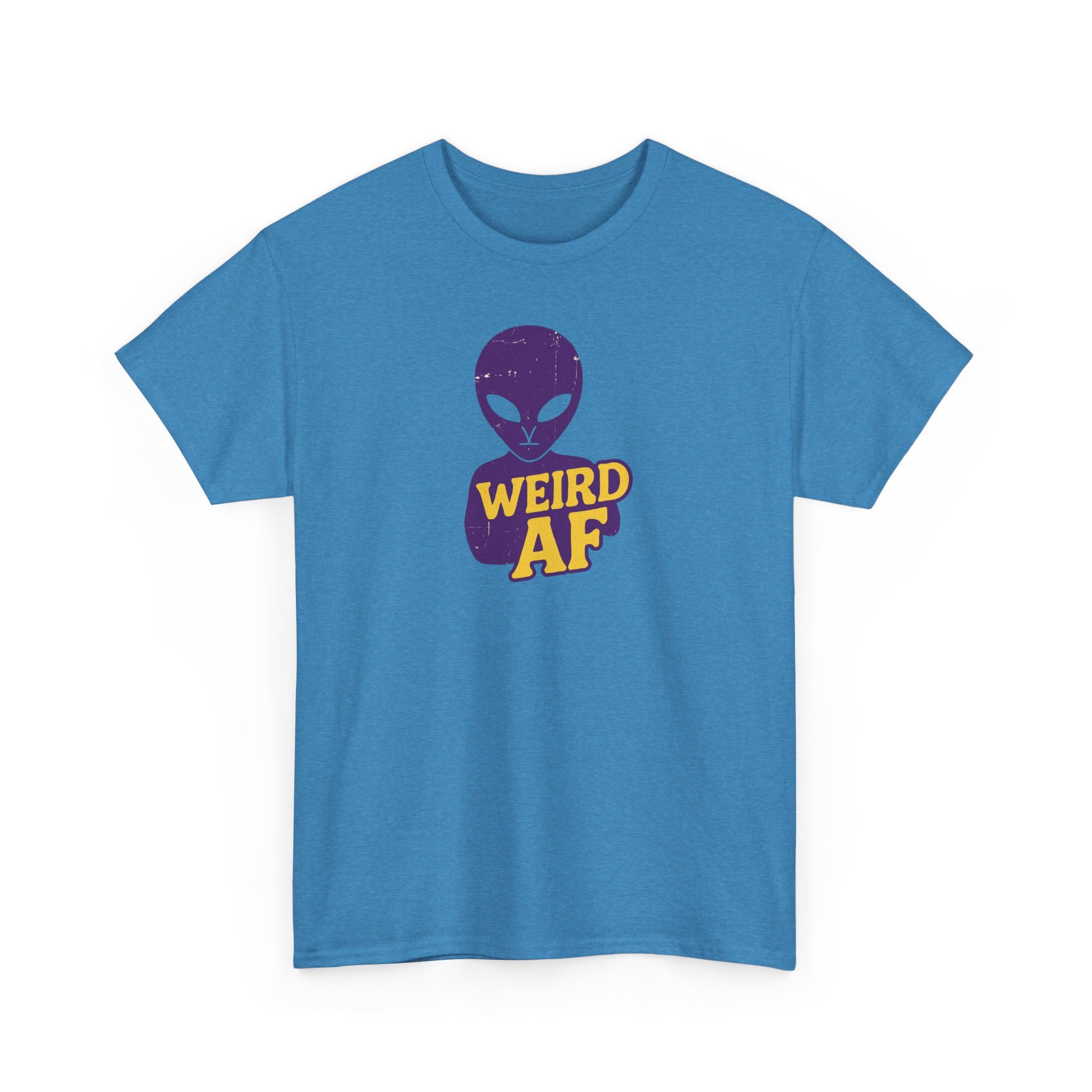 Weird AF Alien Tee, Unisex Graphic T-Shirt, Fun Casual Wear, Gift for Sci-Fi Lovers, Quirky Humor Apparel