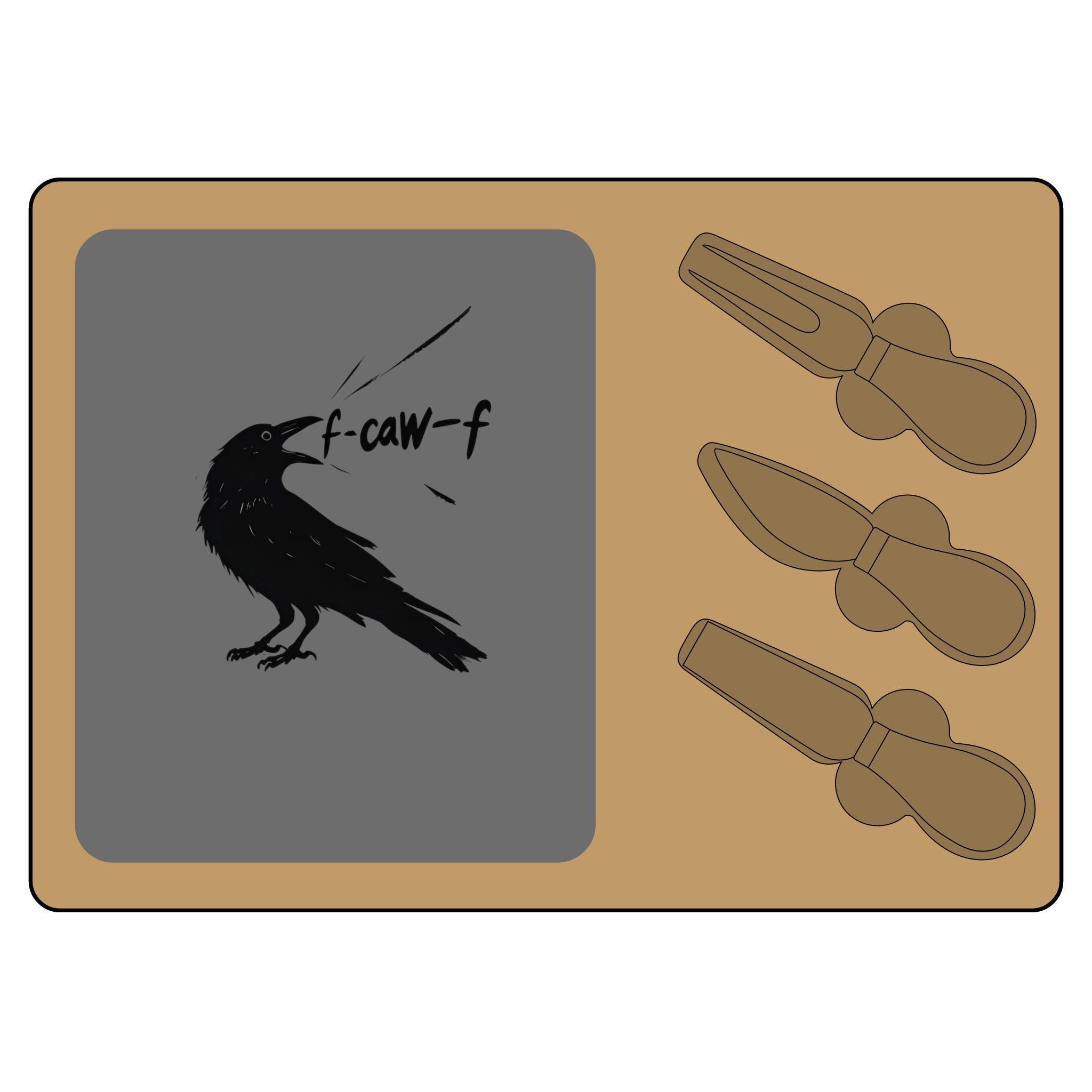 Charcuterie Board (Engraving) - Serving Tray and Kitchen Decor with Crow F off Design