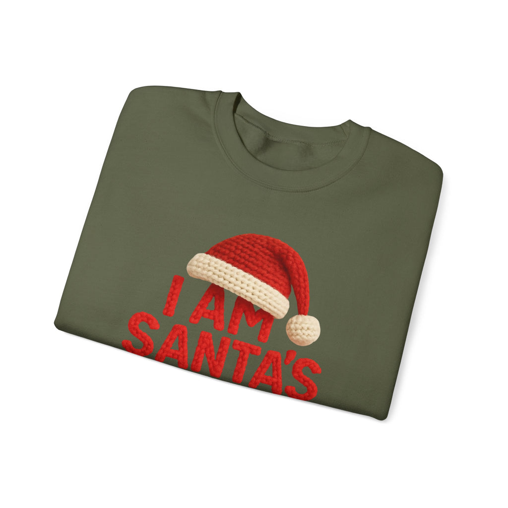 Christmas Sweatshirt - "I Am Santa's Favorite" Festive Crewneck printed