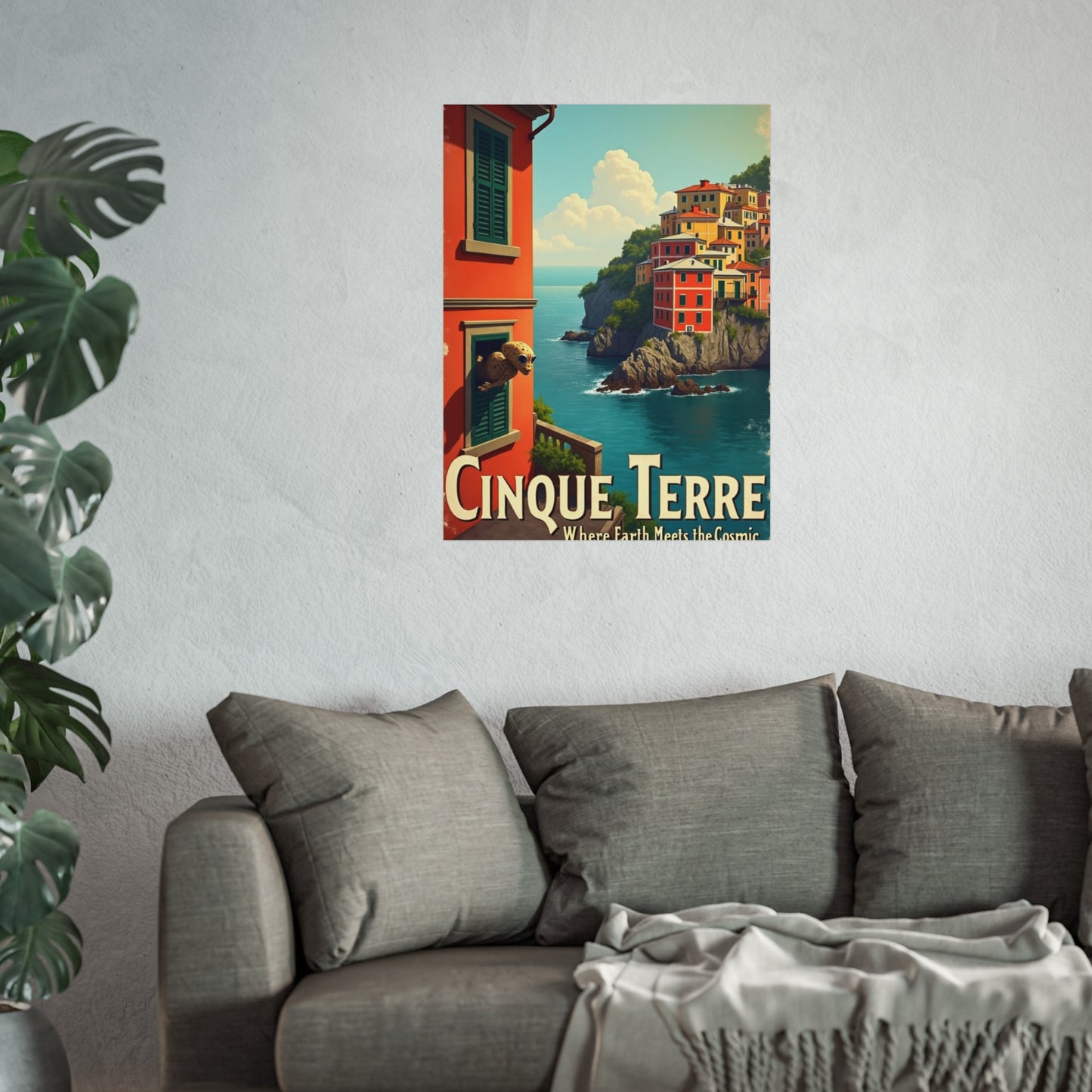 Poster: Cinque Terre Extraterrestrial Travel