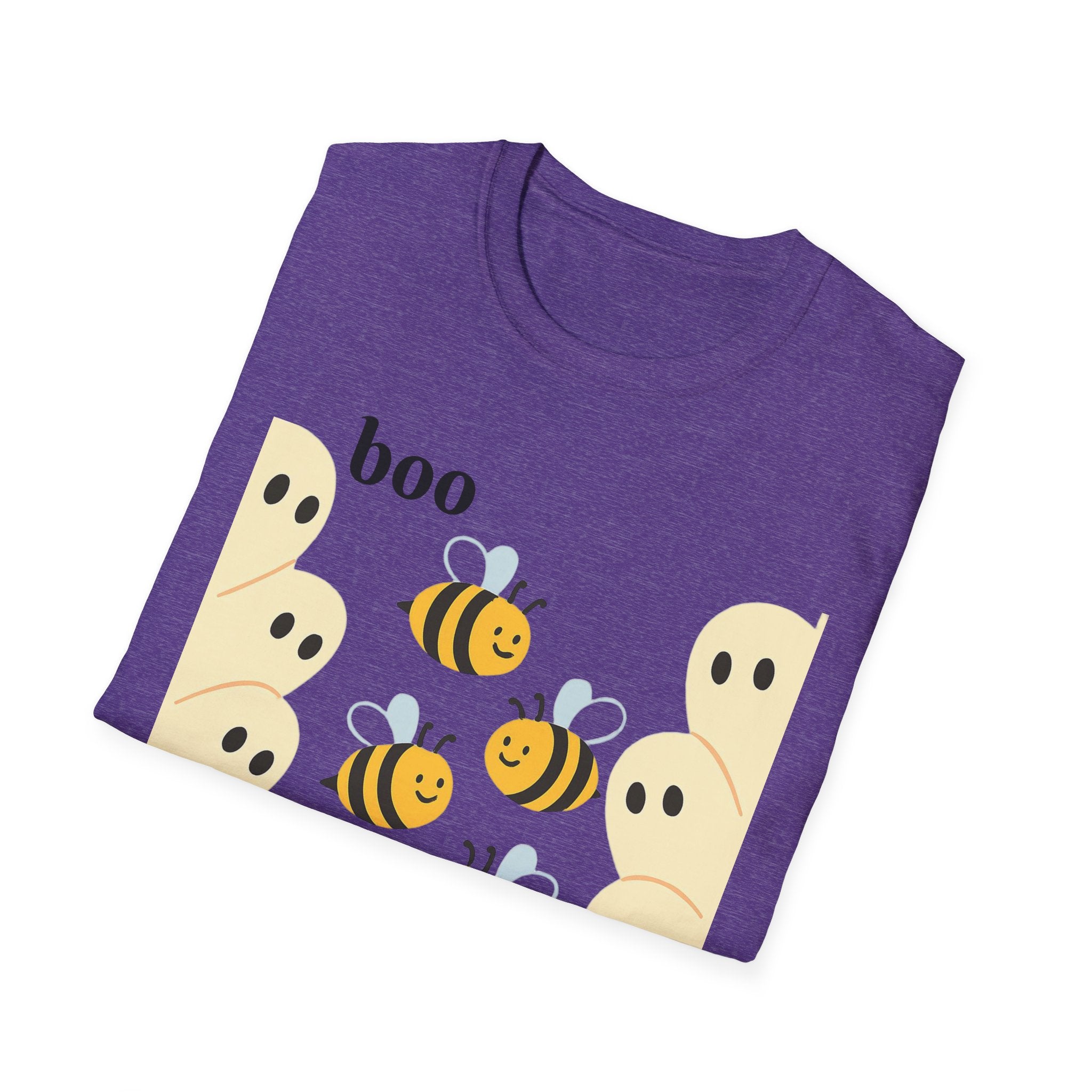Boo Bees Ghost Halloween Costume Unisex Softstyle T-Shirt - Bee Lovers Gift, Spooky Shirt, Halloween Party, Funny Costume Tee, Cute Ghost