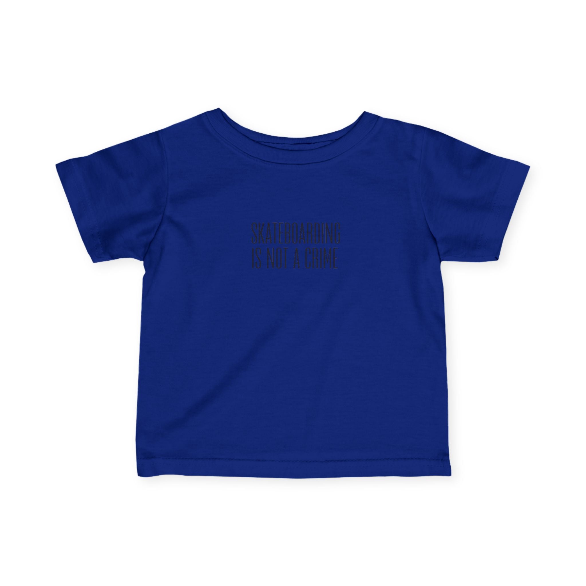 Skateboarding Is Not A Crime Infant Tee — Minimal Baby Skate Shirt