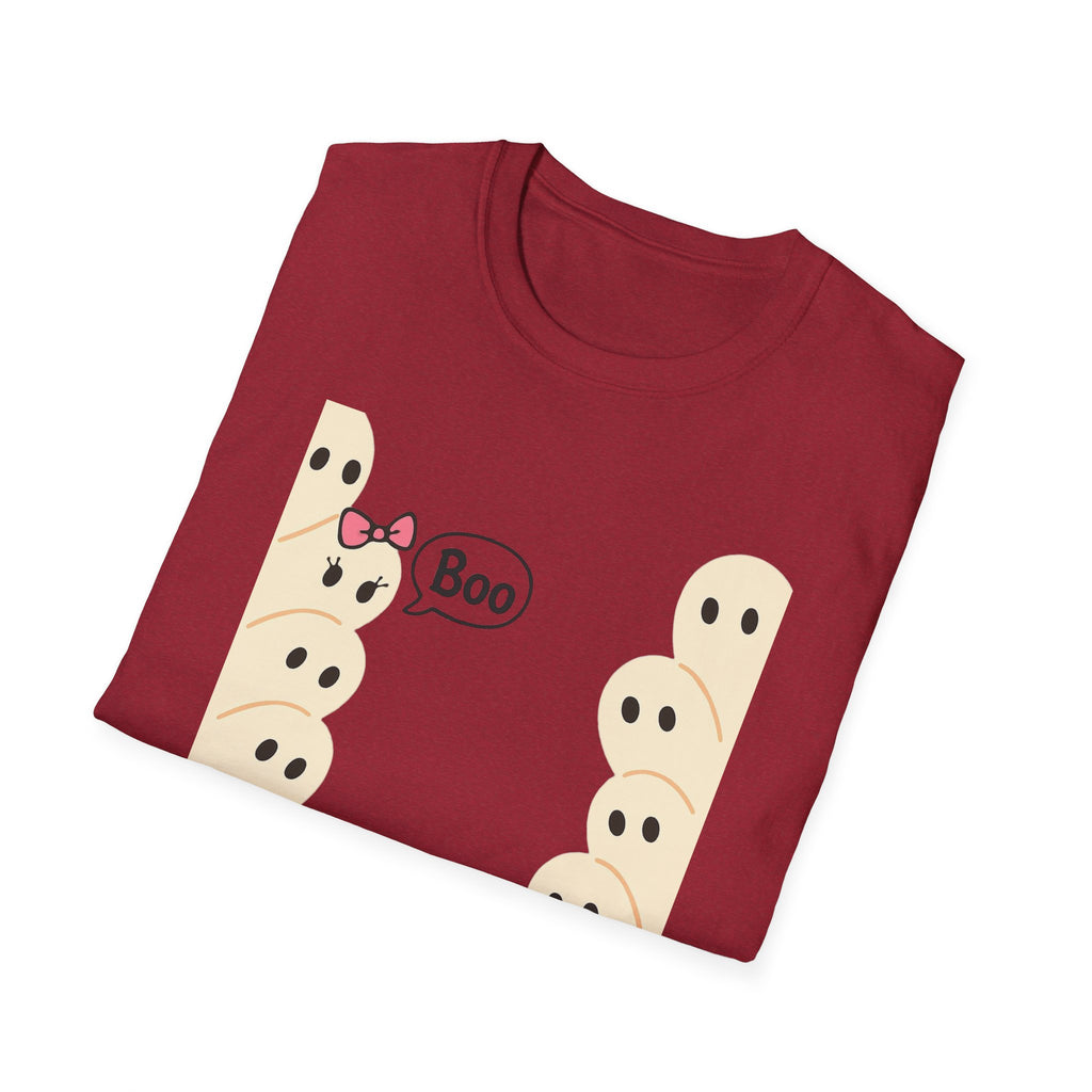 Spooky Ghost Boo Bow Cute Halloween Unisex T-Shirt, Halloween Shirt, Ghost Costume, Halloween Party Shirt, Spooky Tee, Cute Halloween Top