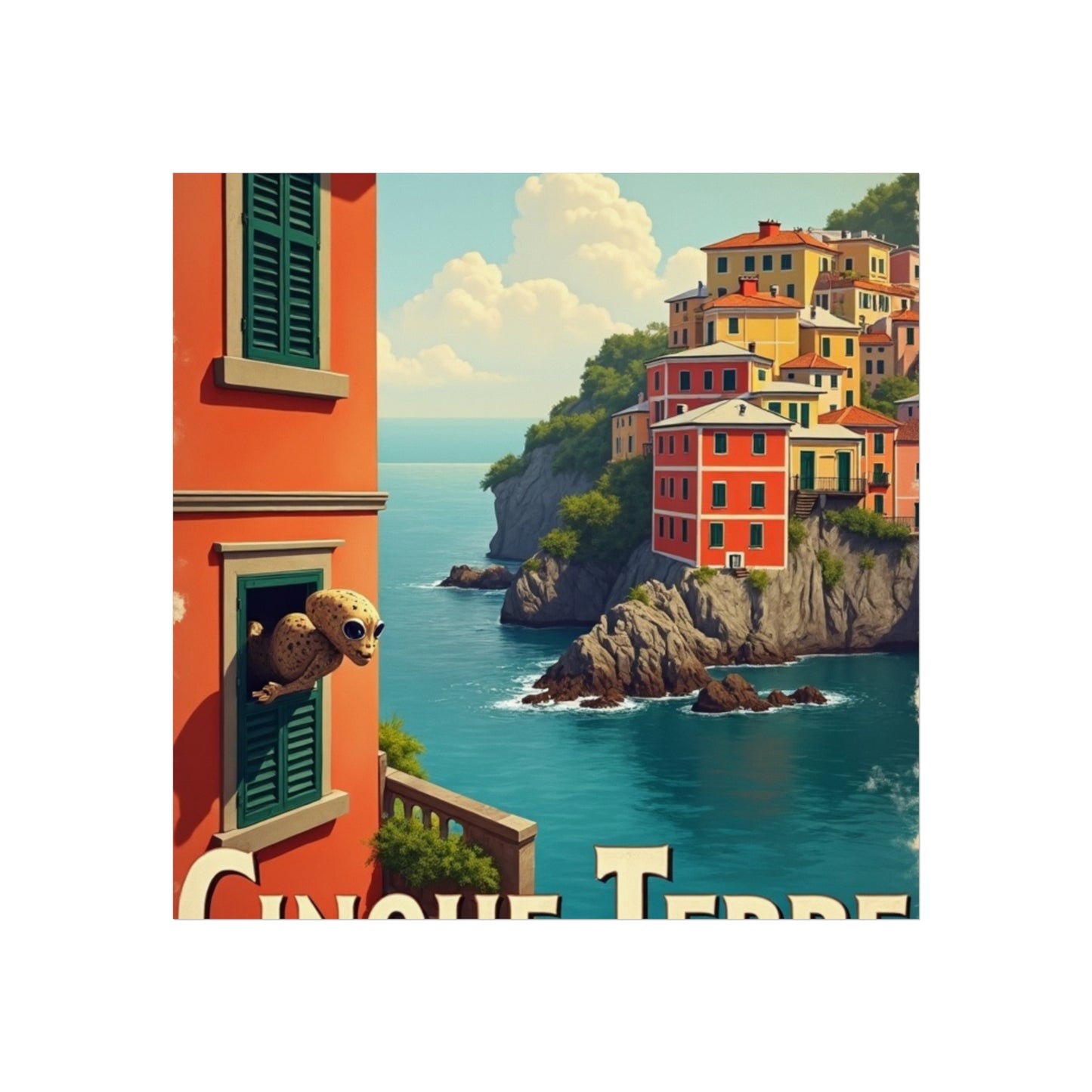 Poster: Cinque Terre Extraterrestrial Travel