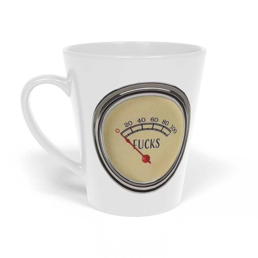 Latte Mug with ZERO F GIVEN Design, Coffee Lover's Gift, Unique Kitchenware, Perfect for Home or Office, Great for Birthdays or Holidays