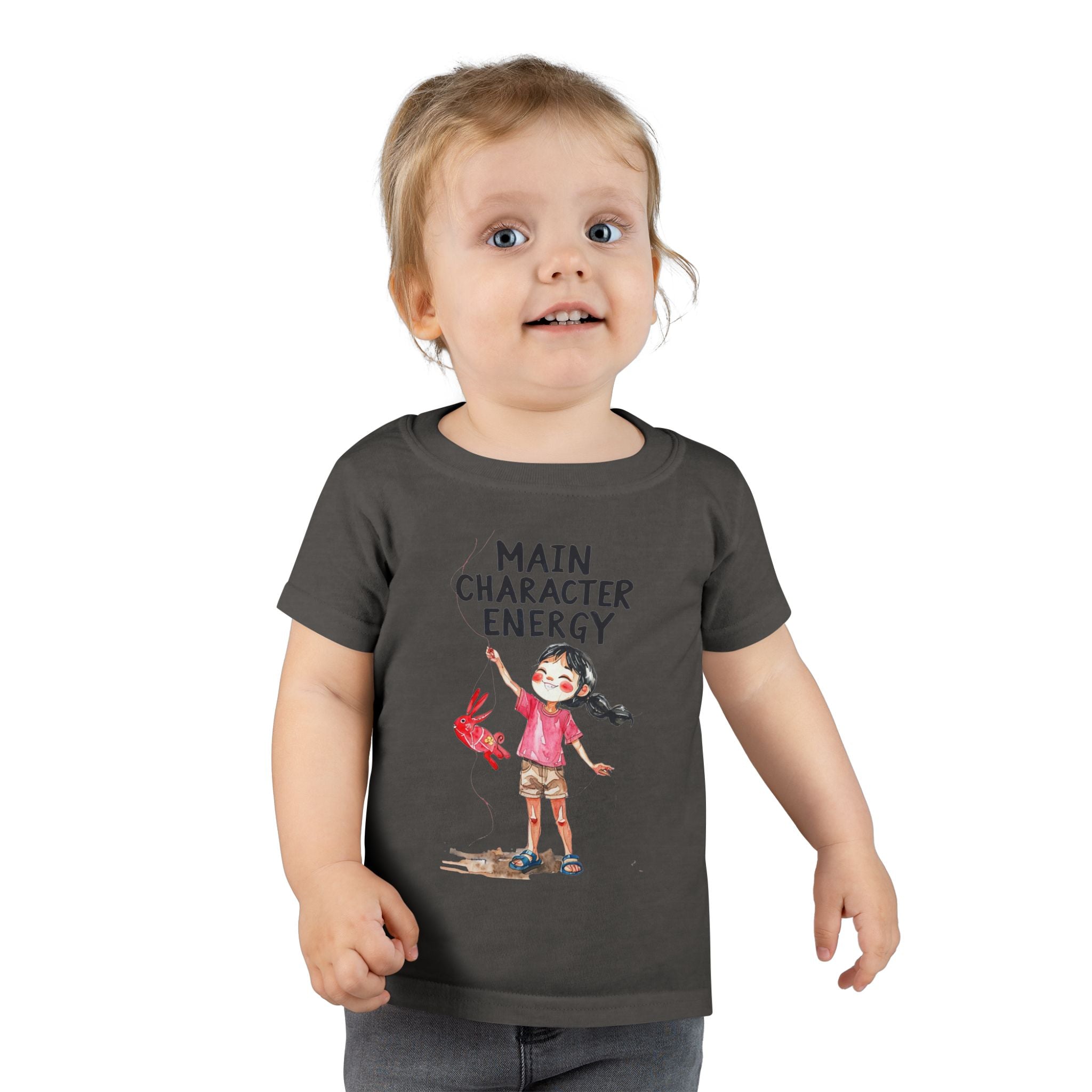 Main Character Energy Toddler T-Shirt, Playful Kids Tee, Birthday Gift, Children's Apparel, Cute Graphic Shirt