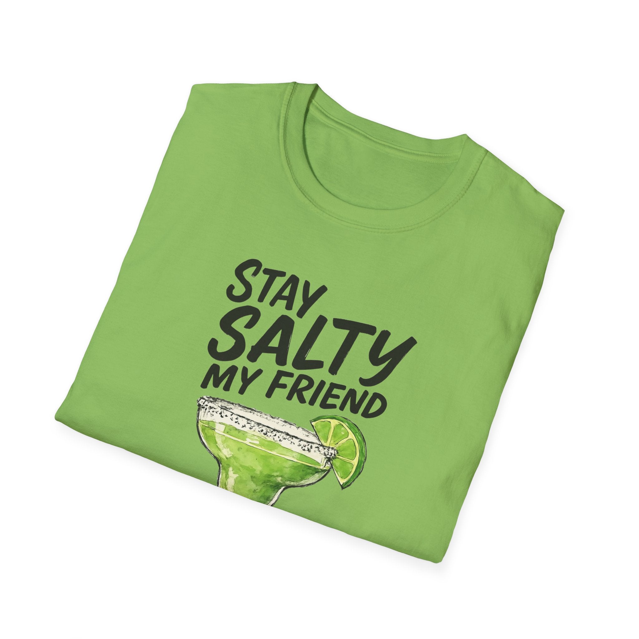 Stay Salty my friend Margarita Cocktail T-shirt, Tequila Drink Party Tee, Unisex Softstyle Top, Funny Graphic Shirt