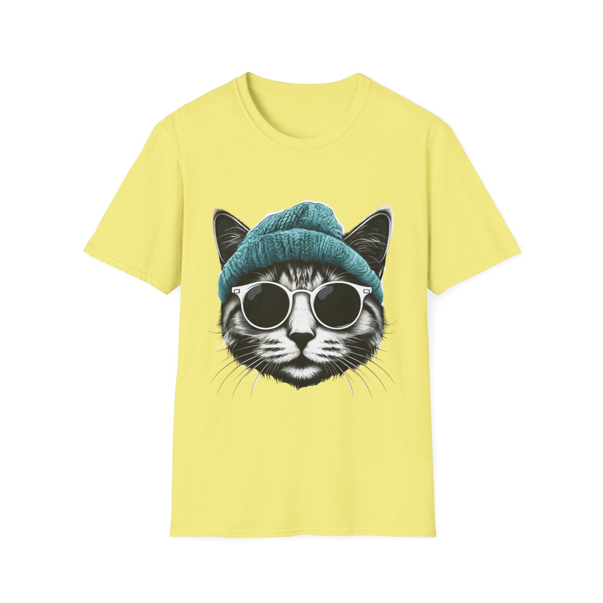 Cool cat with a Knit Cap Cat lovers gift unisex tshirt