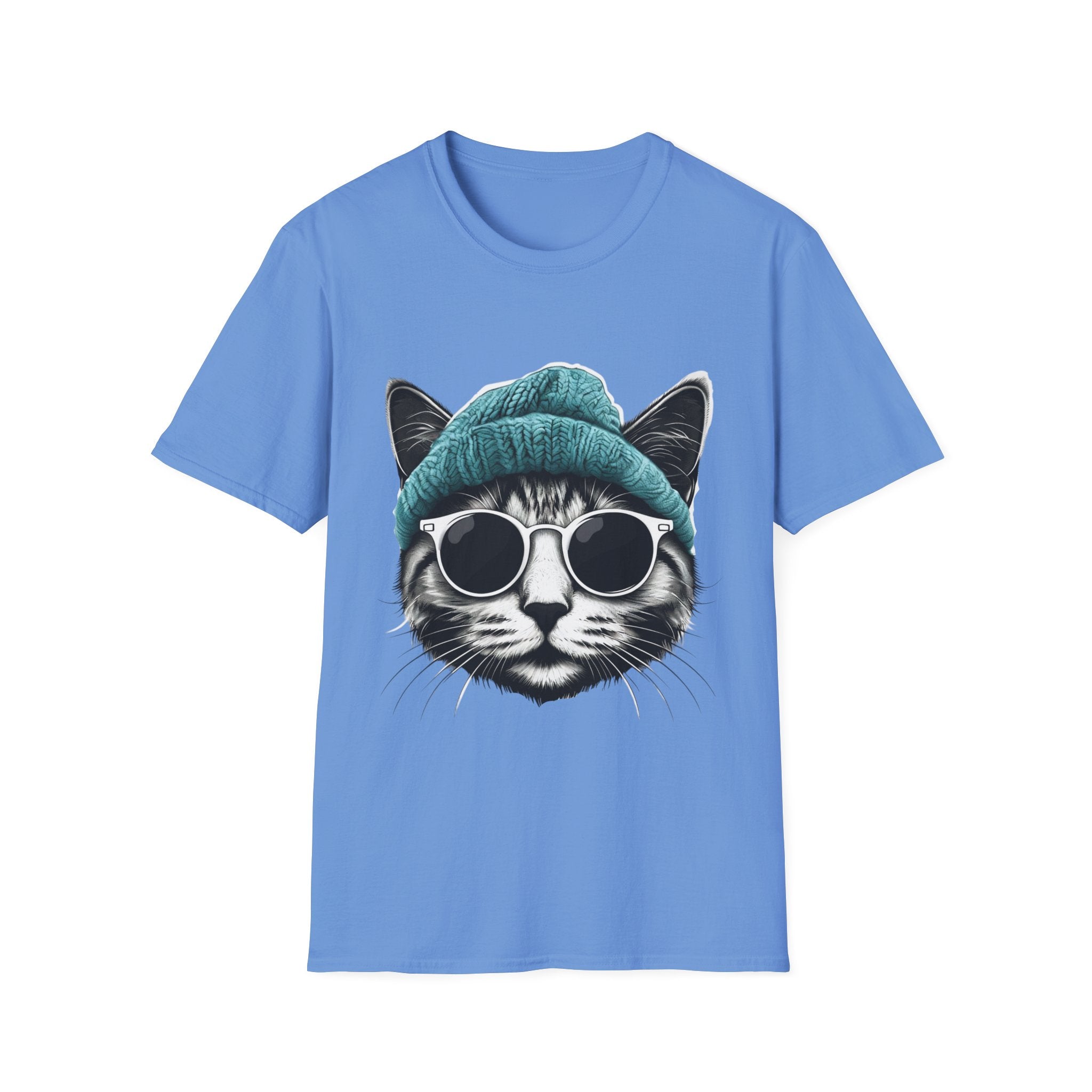 Cool cat with a Knit Cap Cat lovers gift unisex tshirt